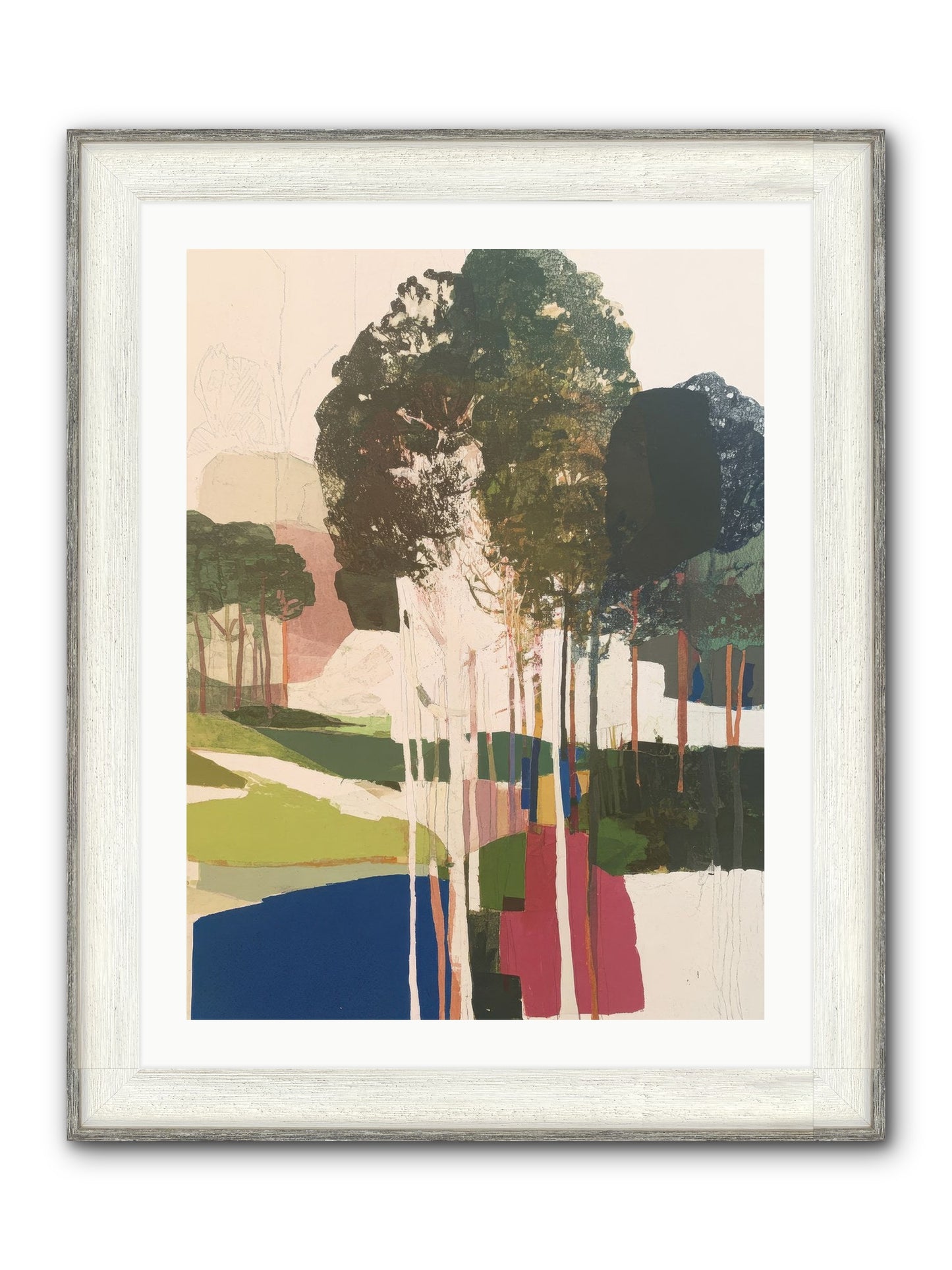 Deep Listening Framed Print - Driftwood White 24x32