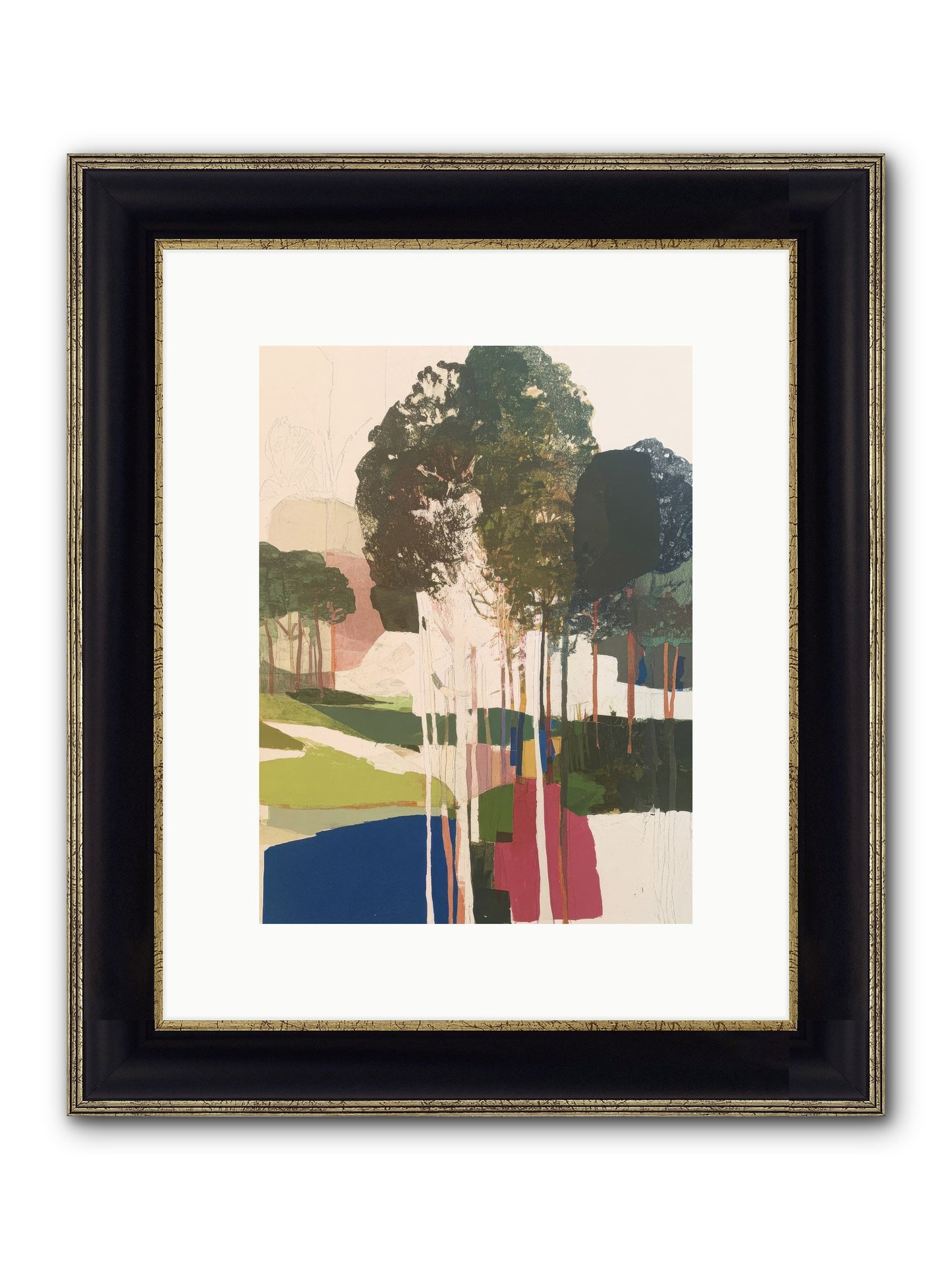 Deep Listening Framed Print - Black & Gold 9x12