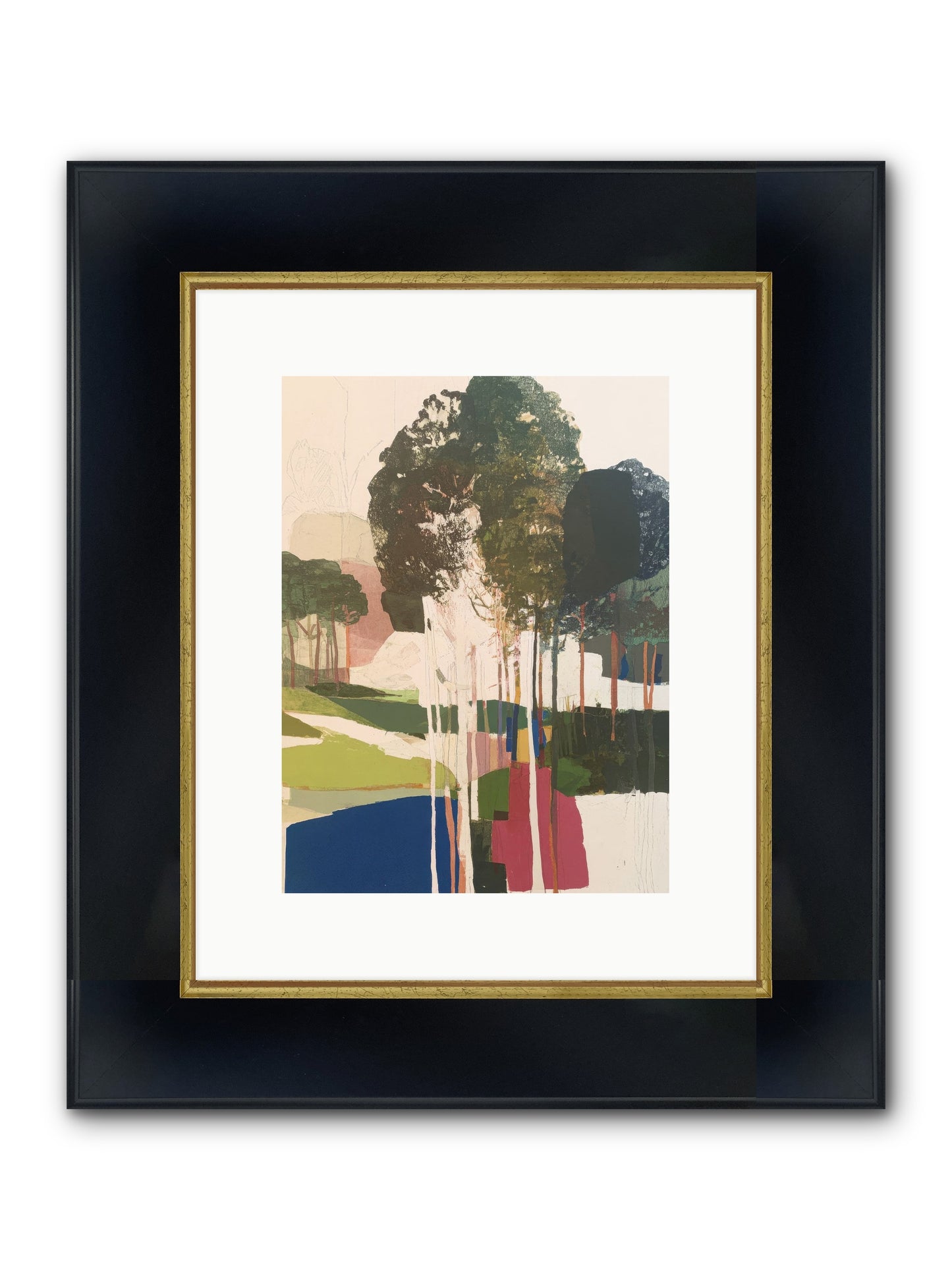 Deep Listening Framed Print - Wide Black w/Gold 9x12