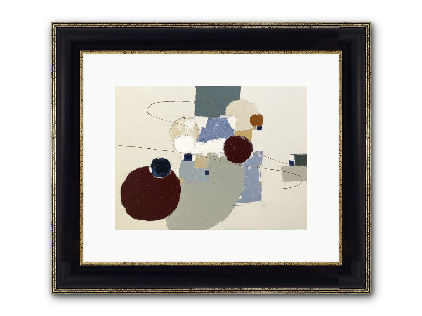 Deep Waters Framed Print - Black & Gold 12x9