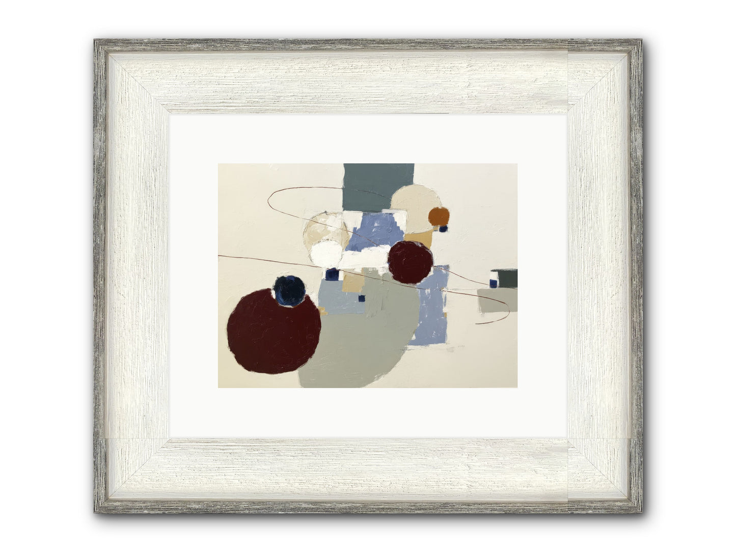 Deep Waters Framed Print - Driftwood White 12x9