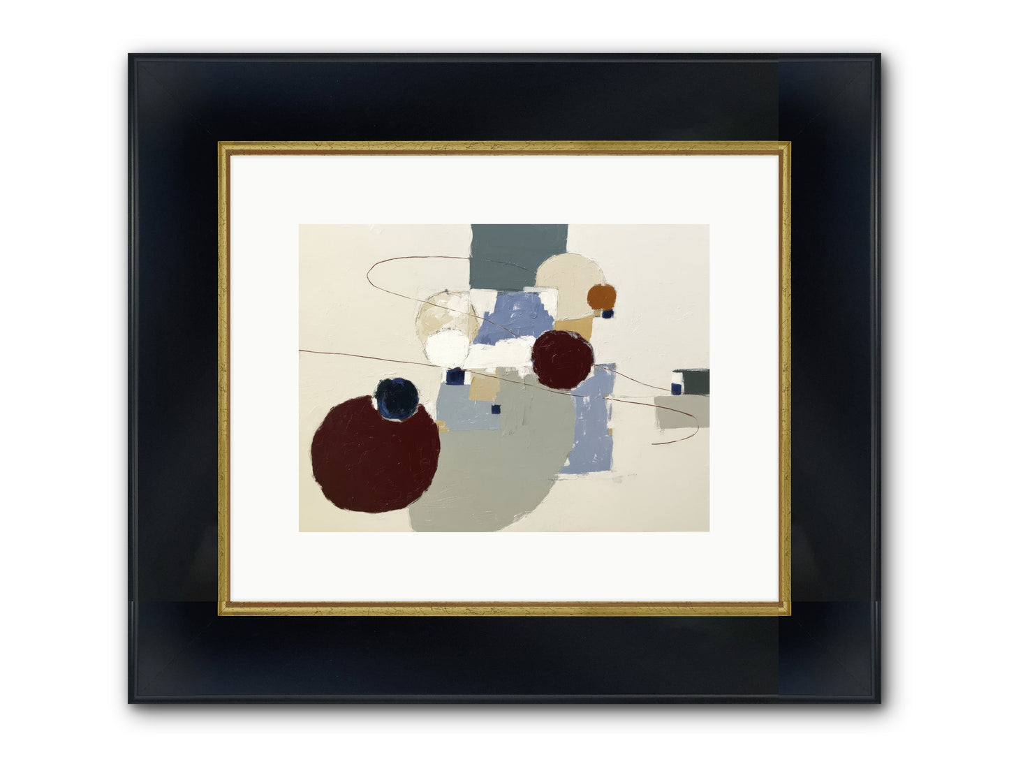 Deep Waters Framed Print - Wide Black w/Gold 12x9