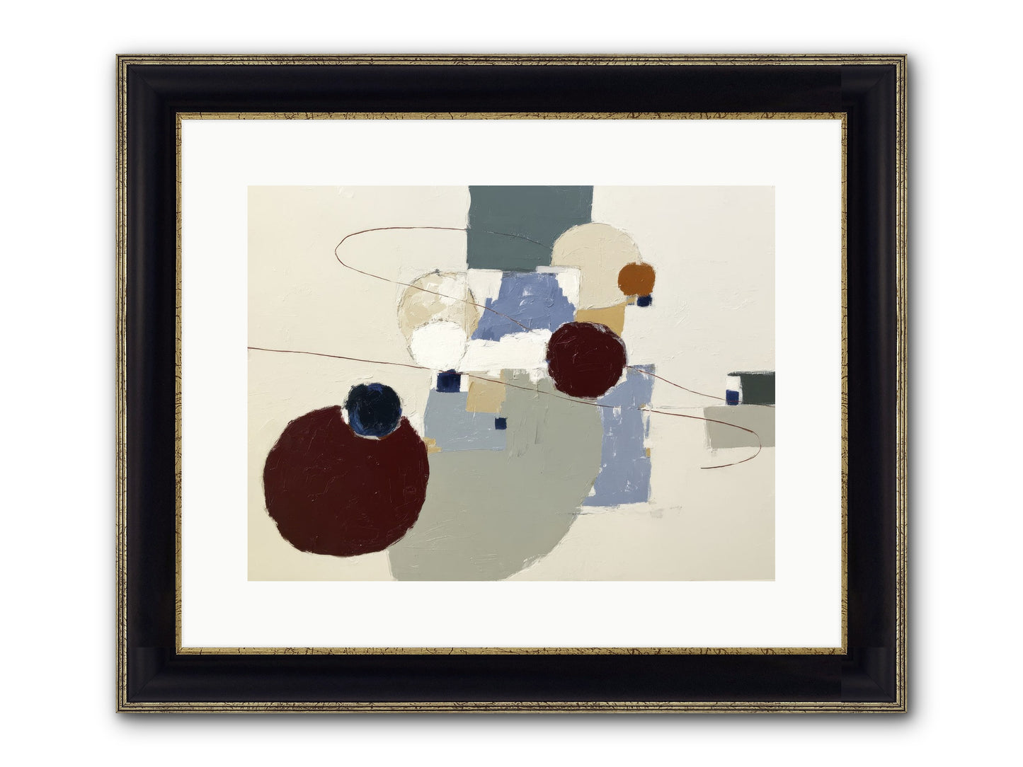 Deep Waters Framed Print - Black & Gold 16x12