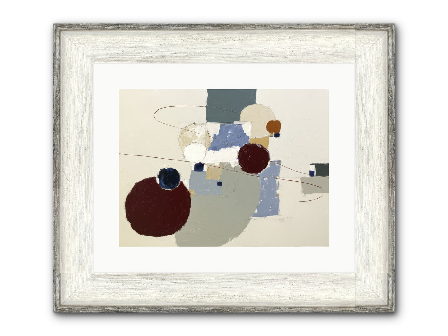 Deep Waters Framed Print - Driftwood White 16x12
