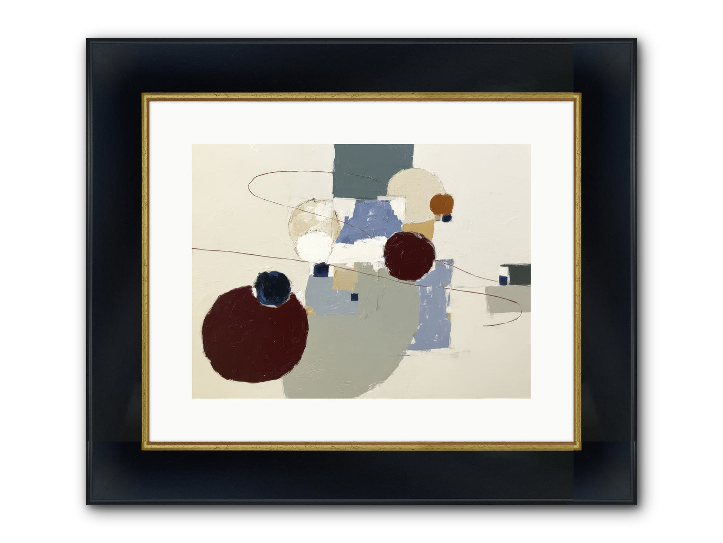 Deep Waters Framed Print - Wide Black w/Gold 16x12