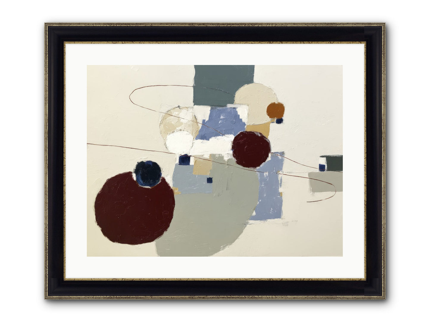 Deep Waters Framed Print - Black & Gold 24x18