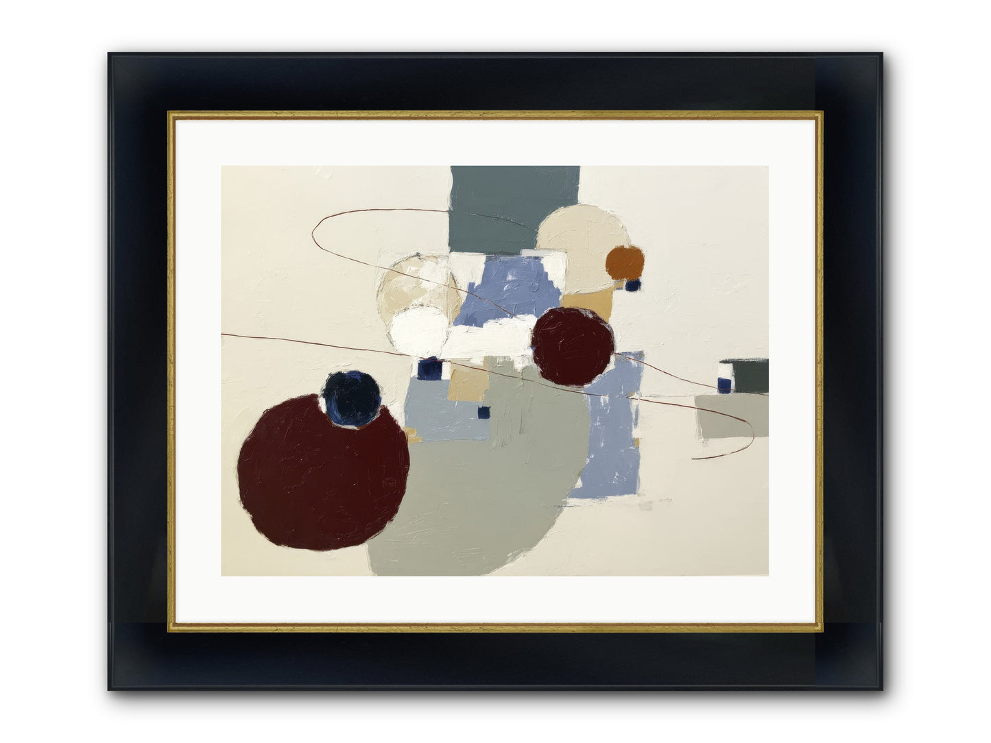Deep Waters Framed Print - Wide Black w/Gold 24x18