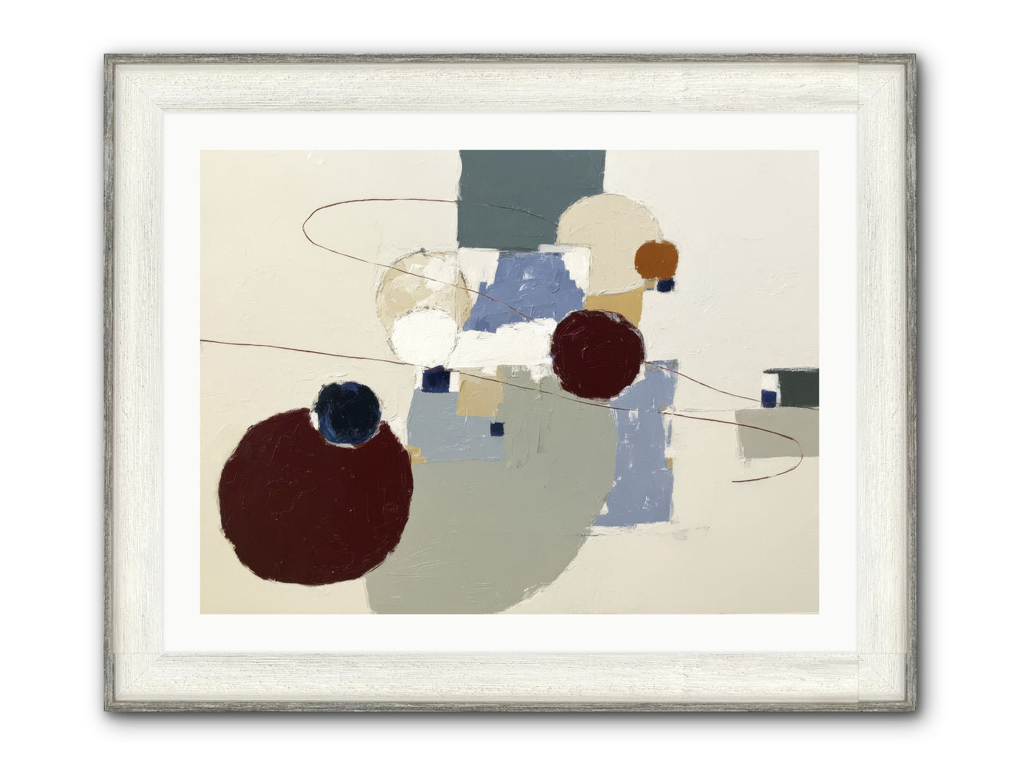 Deep Waters Framed Print - Driftwood White 32x24