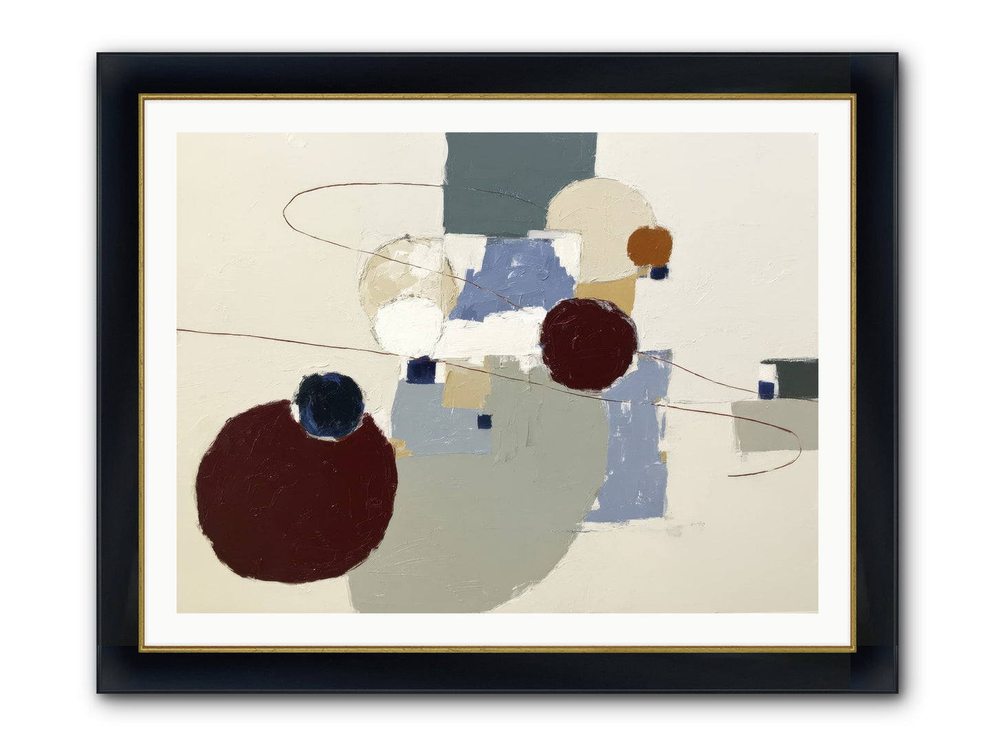 Deep Waters Framed Print - Wide Black w/Gold 40x30
