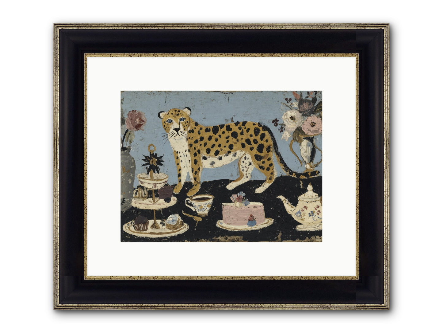 Deliberate Extravagance Framed Print - Black & Gold 12x9