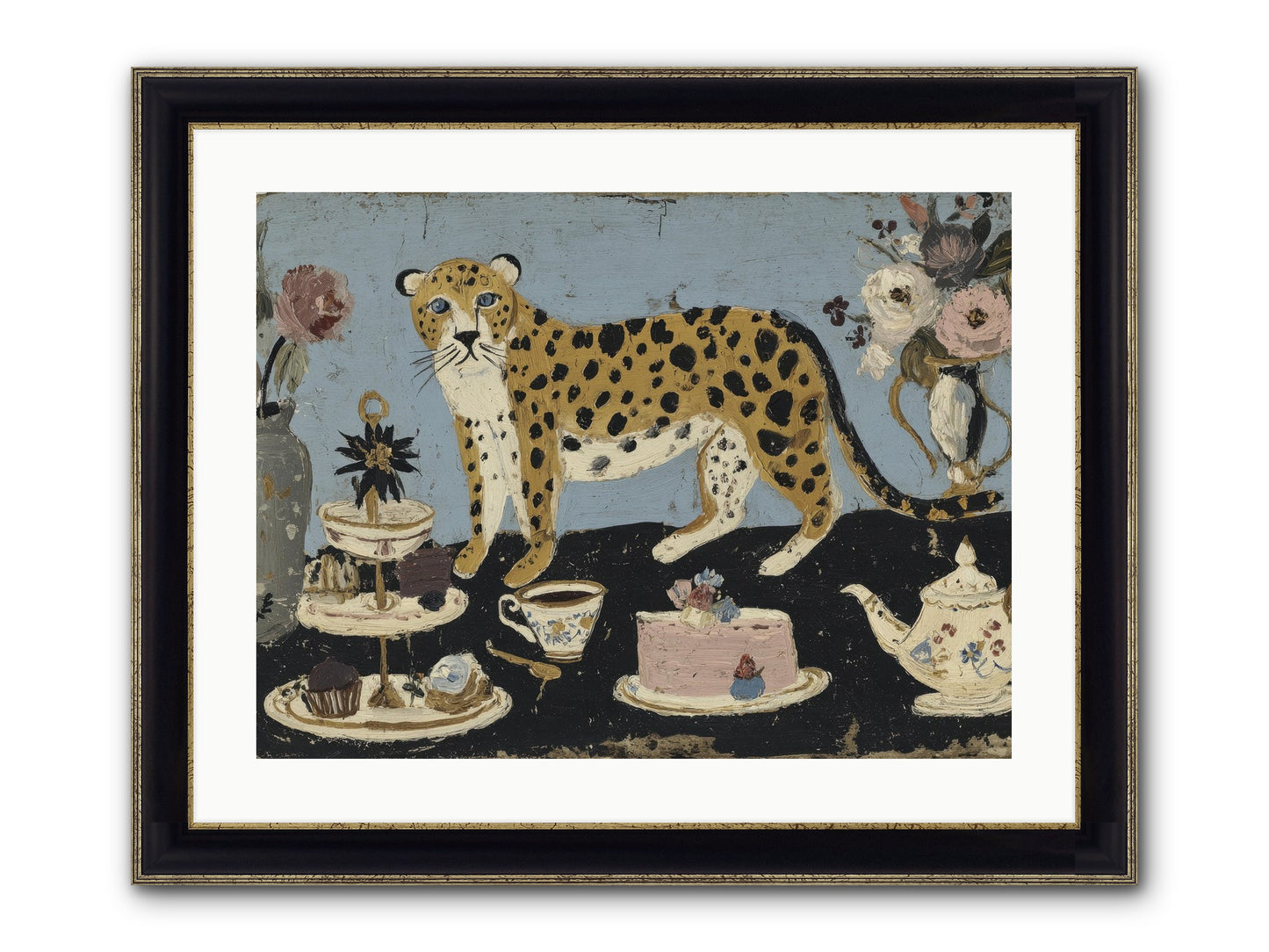 Deliberate Extravagance Framed Print - Black & Gold 24x18