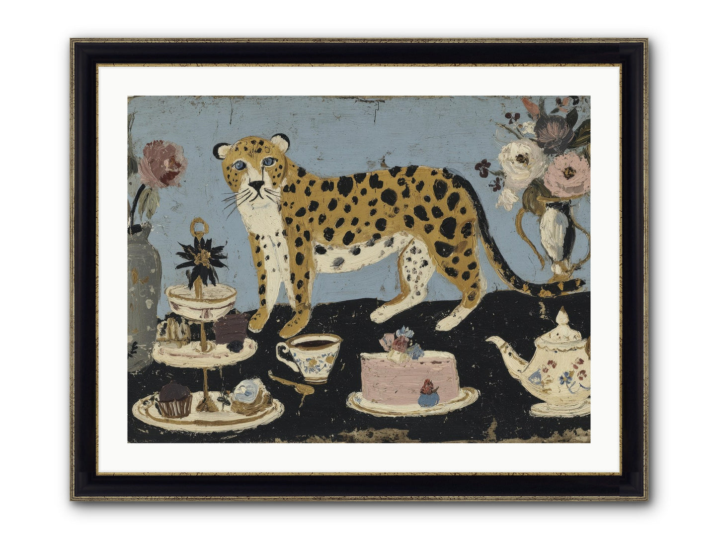 Deliberate Extravagance Framed Print - Black & Gold 32x24