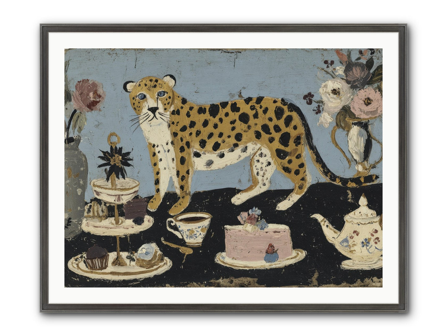 Deliberate Extravagance Framed Print - Slimwoods Black/Silver 40x30