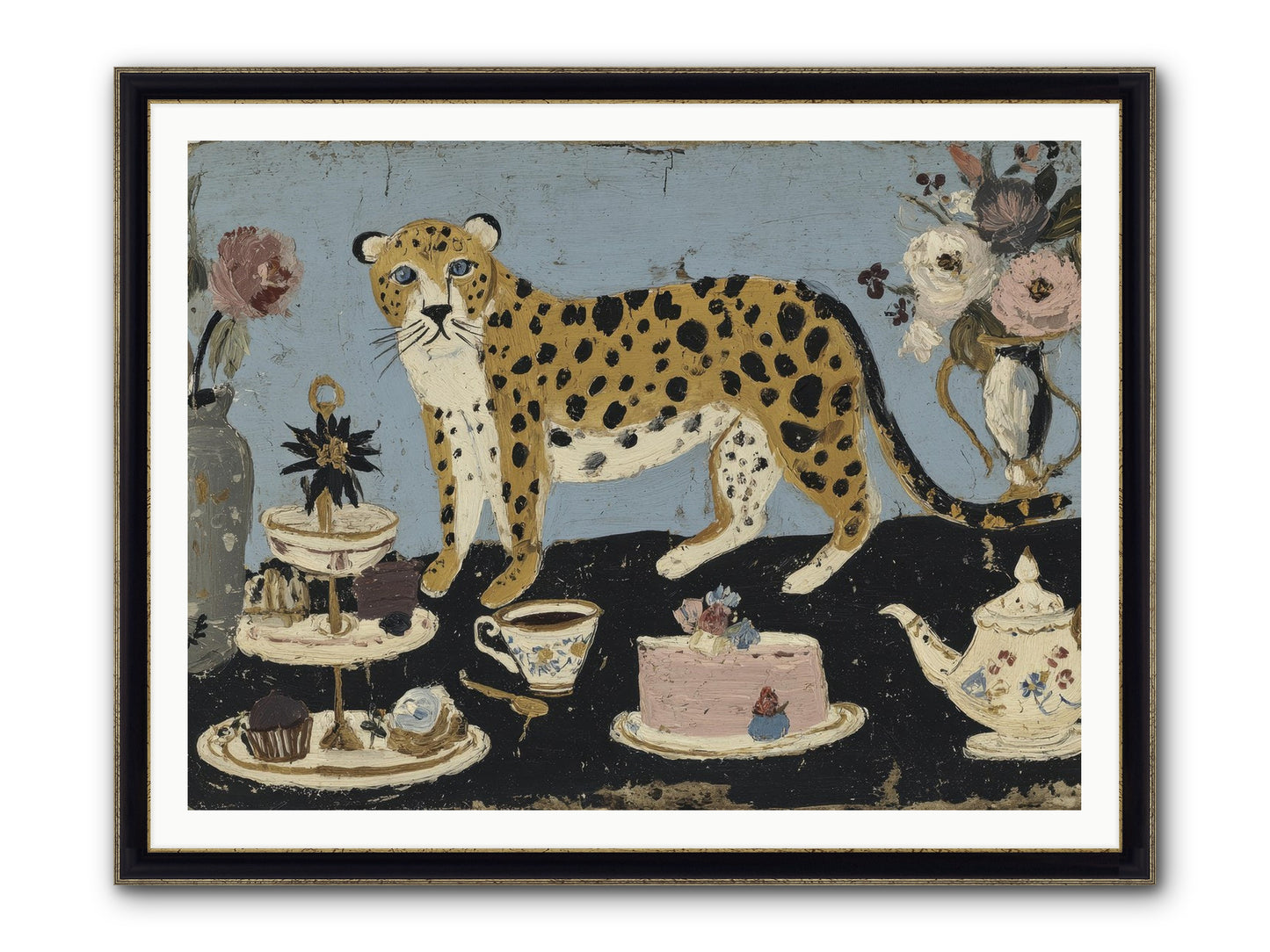 Deliberate Extravagance Framed Print - Black & Gold 48x36