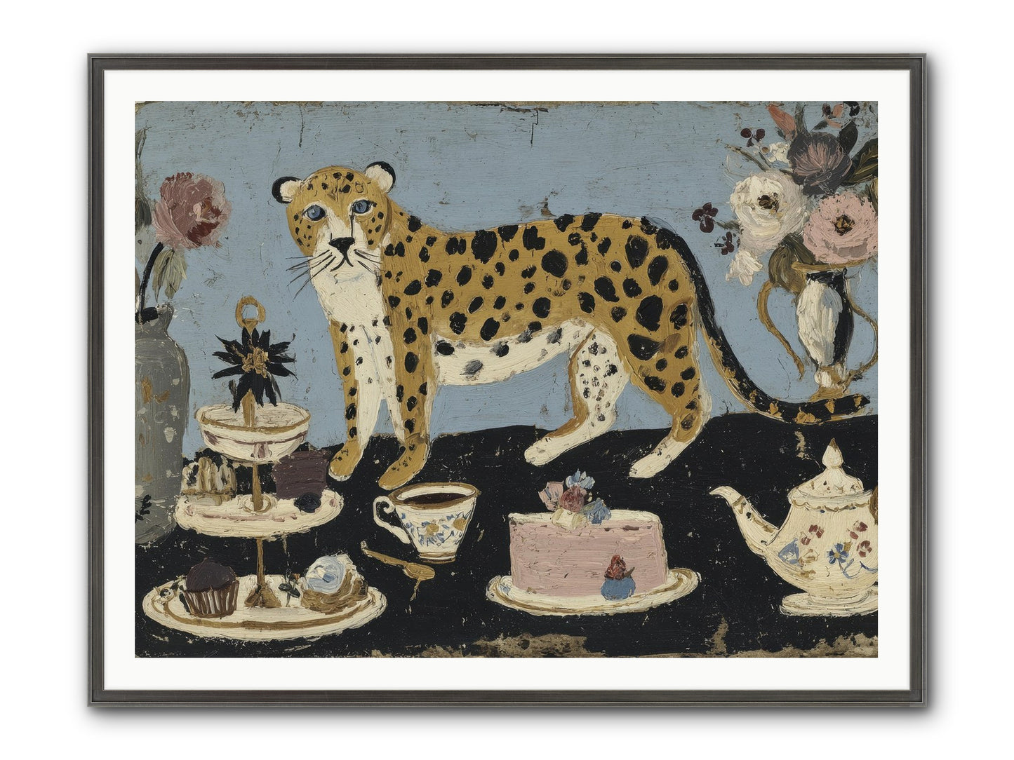 Deliberate Extravagance Framed Print - Slimwoods Black/Silver 48x36