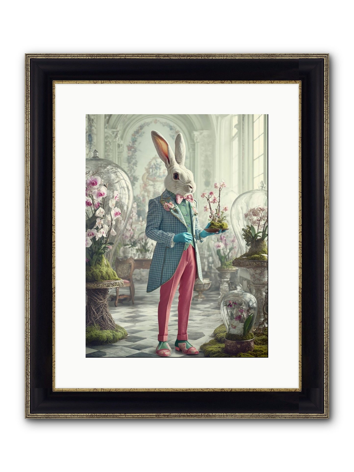 Delight Lives Here Framed Print - Black & Gold 12x16