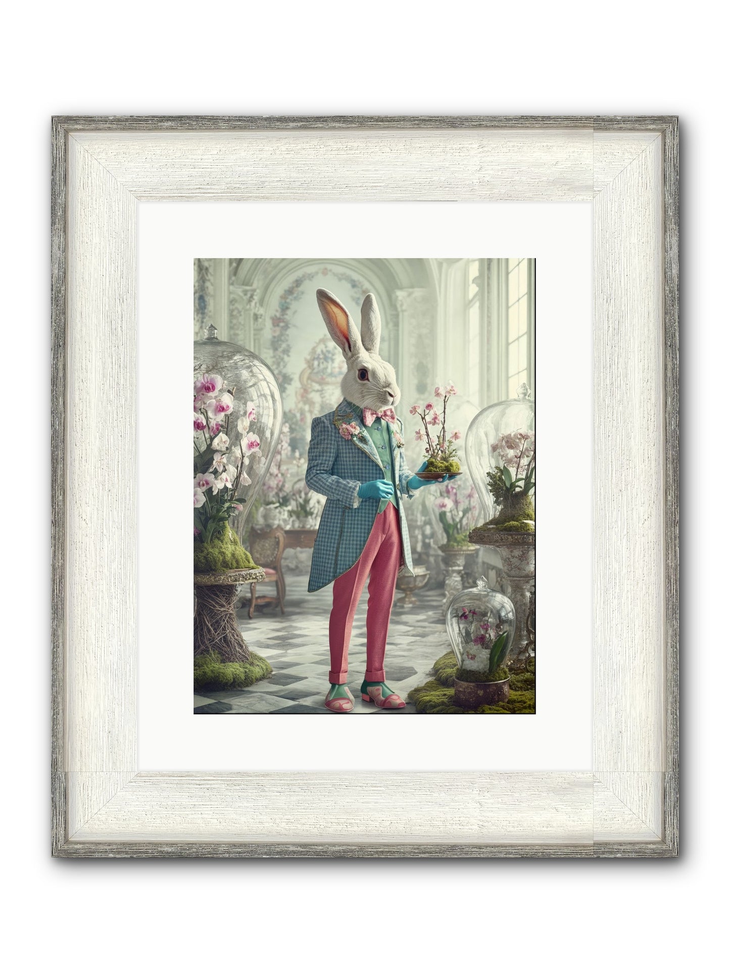 Delight Lives Here Framed Print - Driftwood White 12x16