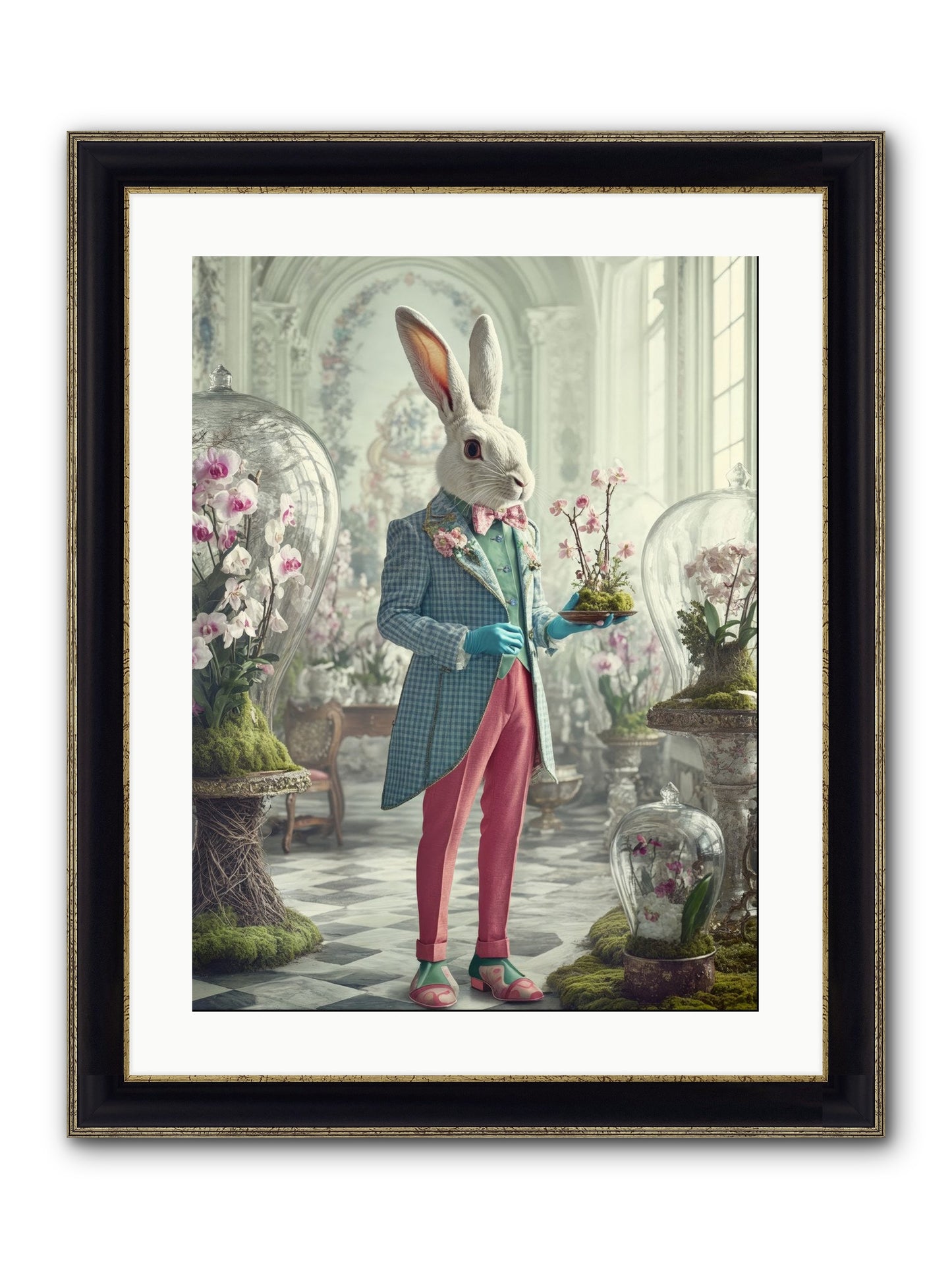 Delight Lives Here Framed Print - Black & Gold 18x24