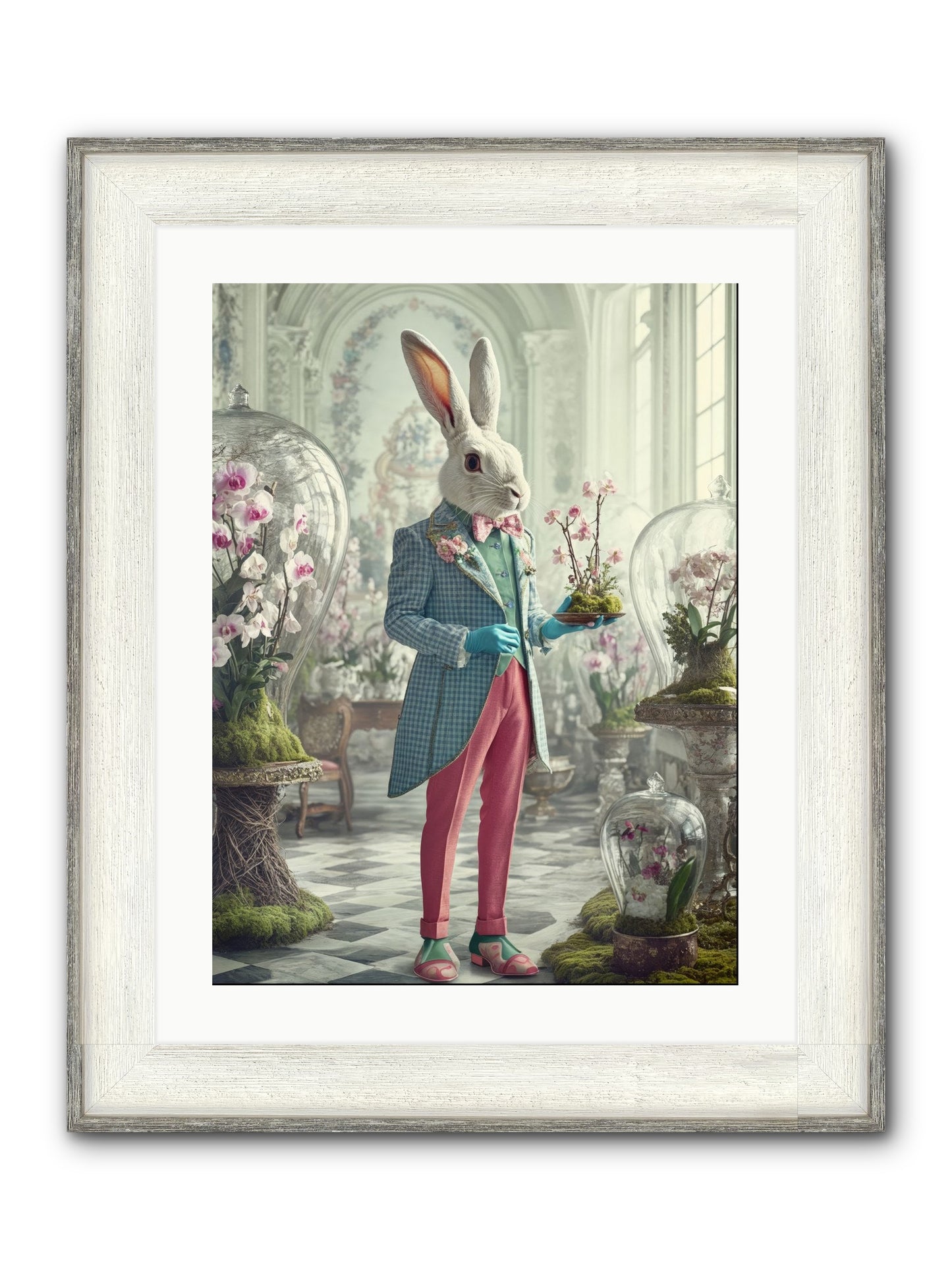 Delight Lives Here Framed Print - Driftwood White 18x24