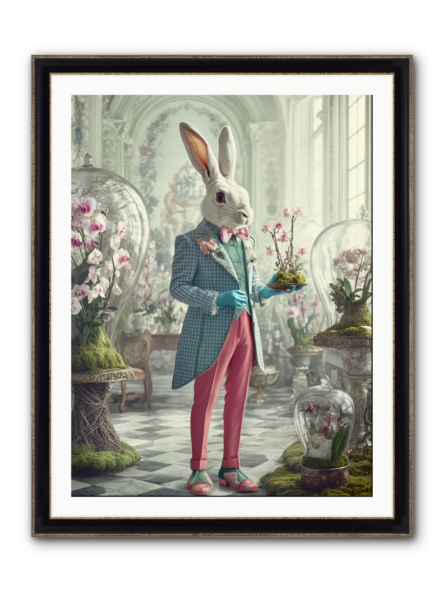 Delight Lives Here Framed Print - Black & Gold 30x40