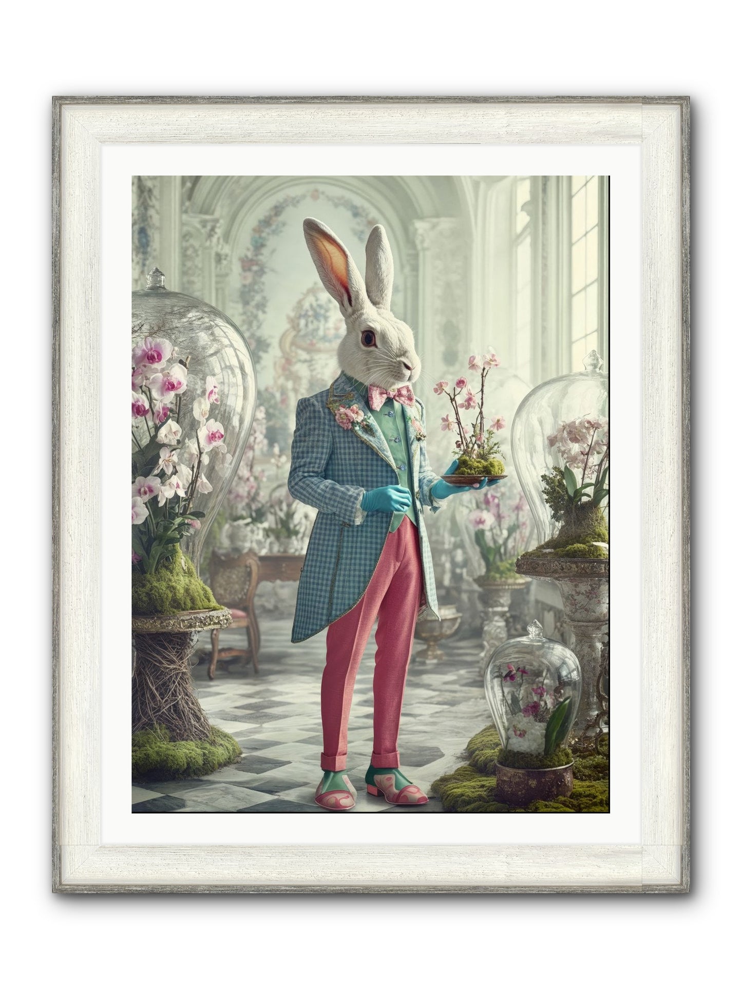 Delight Lives Here Framed Print - Driftwood White 30x40