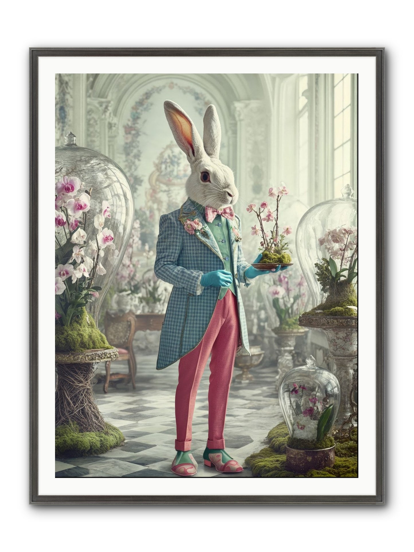 Delight Lives Here Framed Print - Slimwoods Black/Silver 36x48
