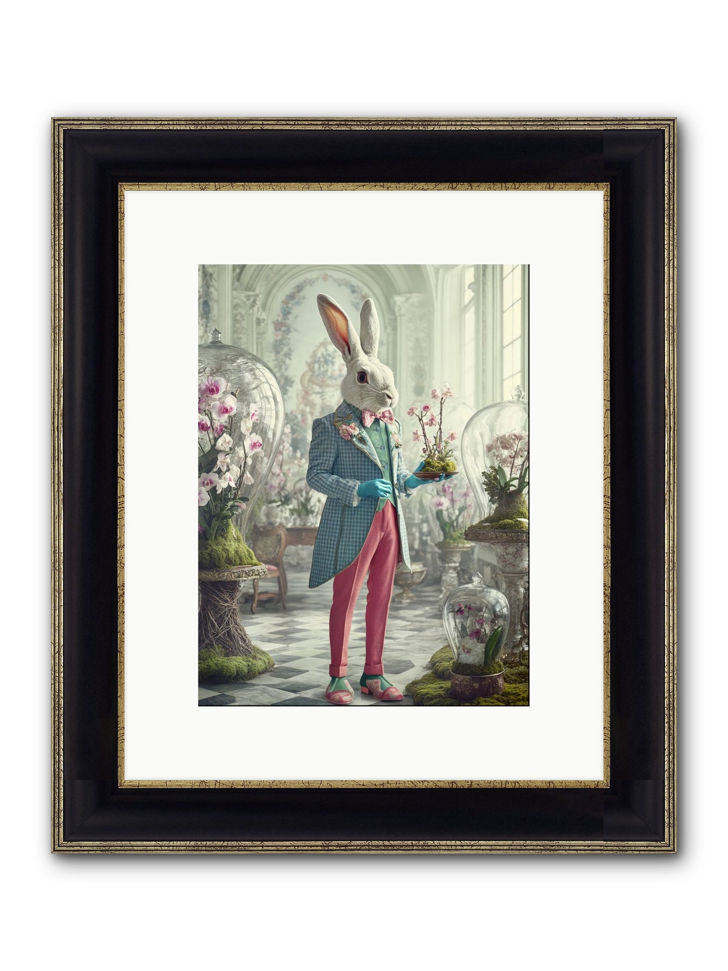 Delight Lives Here Framed Print - Black & Gold 9x12