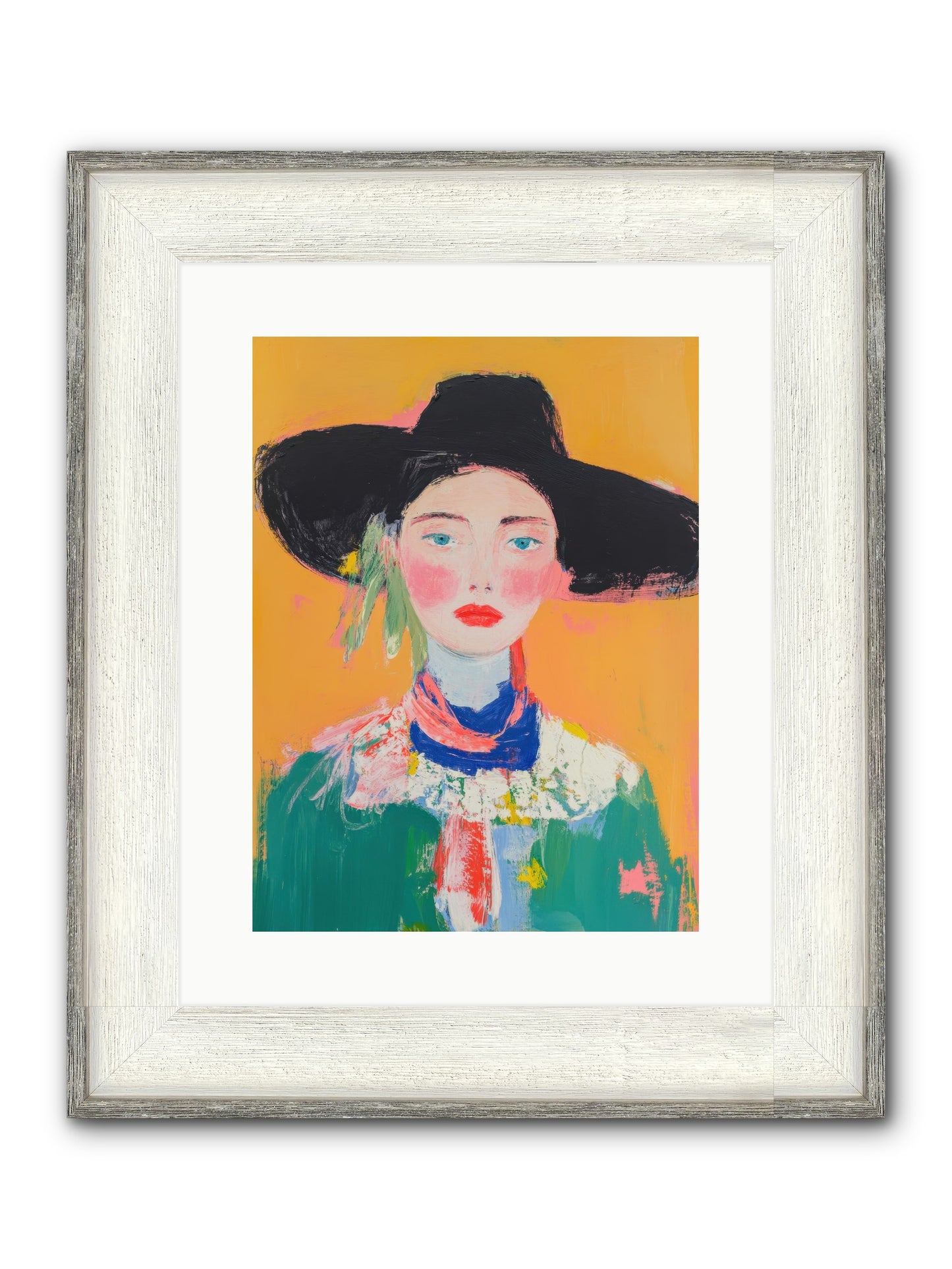 Desert Bloom Framed Print - Driftwood White 12x16