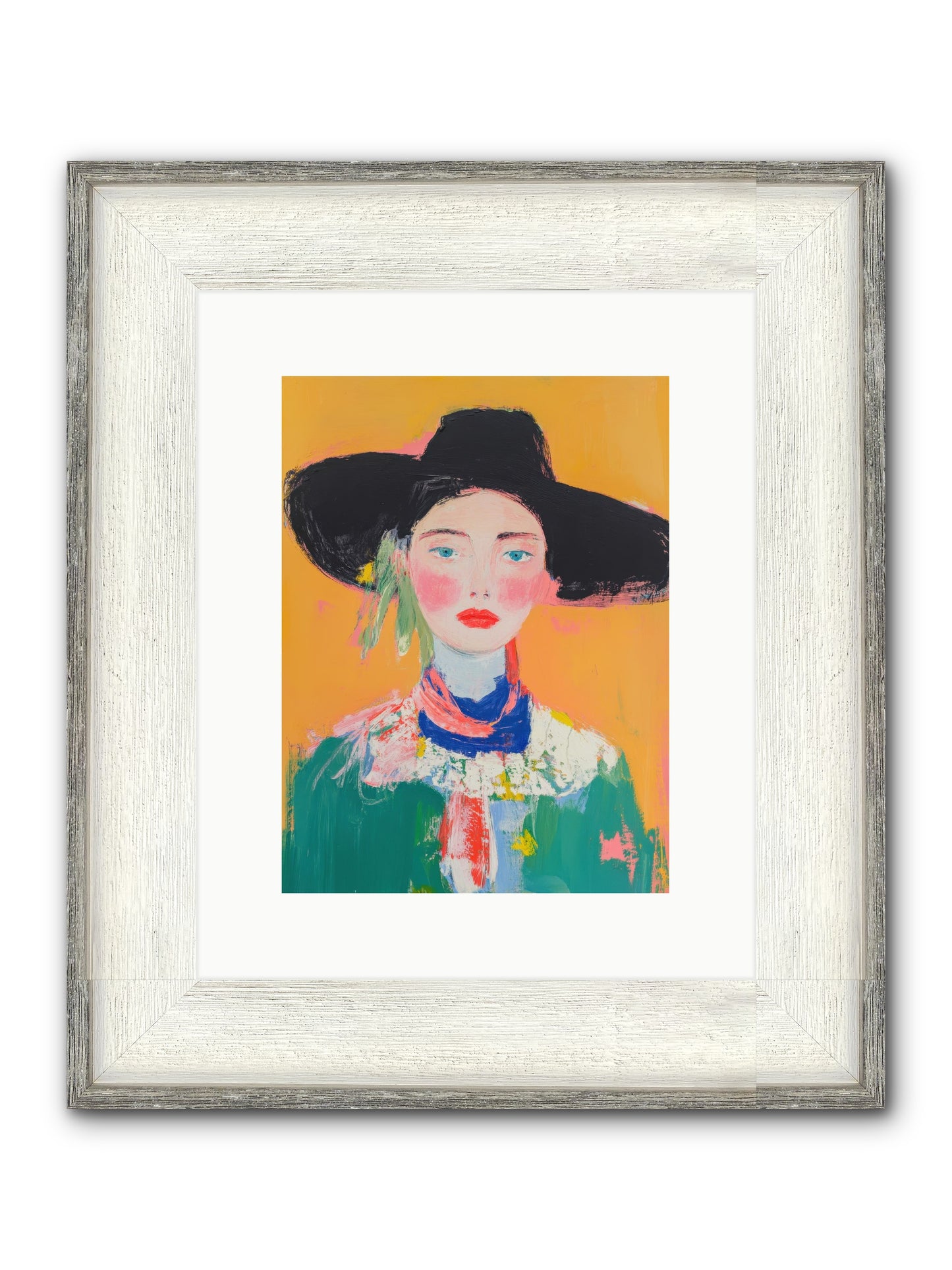 Desert Bloom Framed Print - Driftwood White 9x12