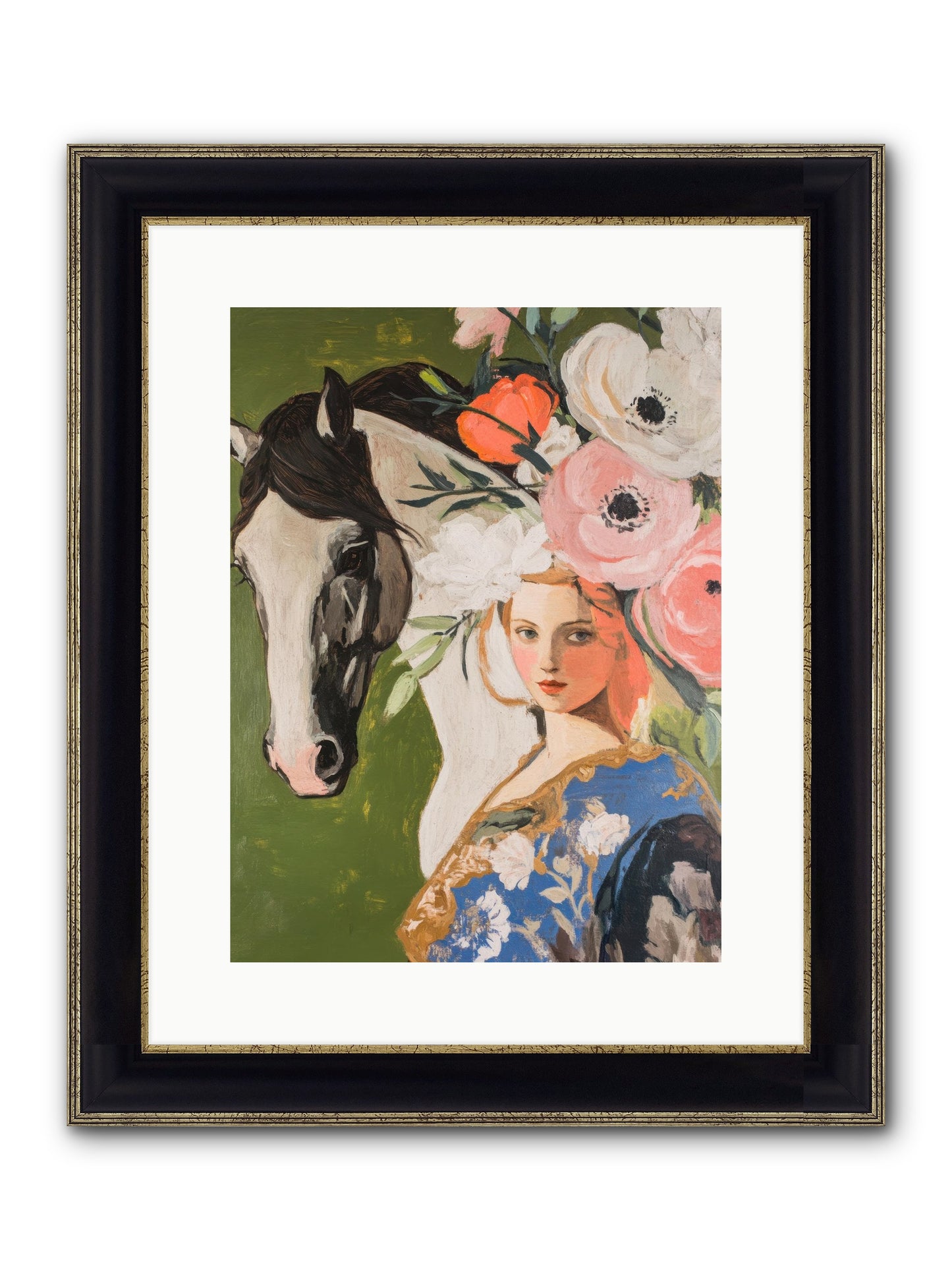 Desert Glass Framed Print - Black & Gold 12x16
