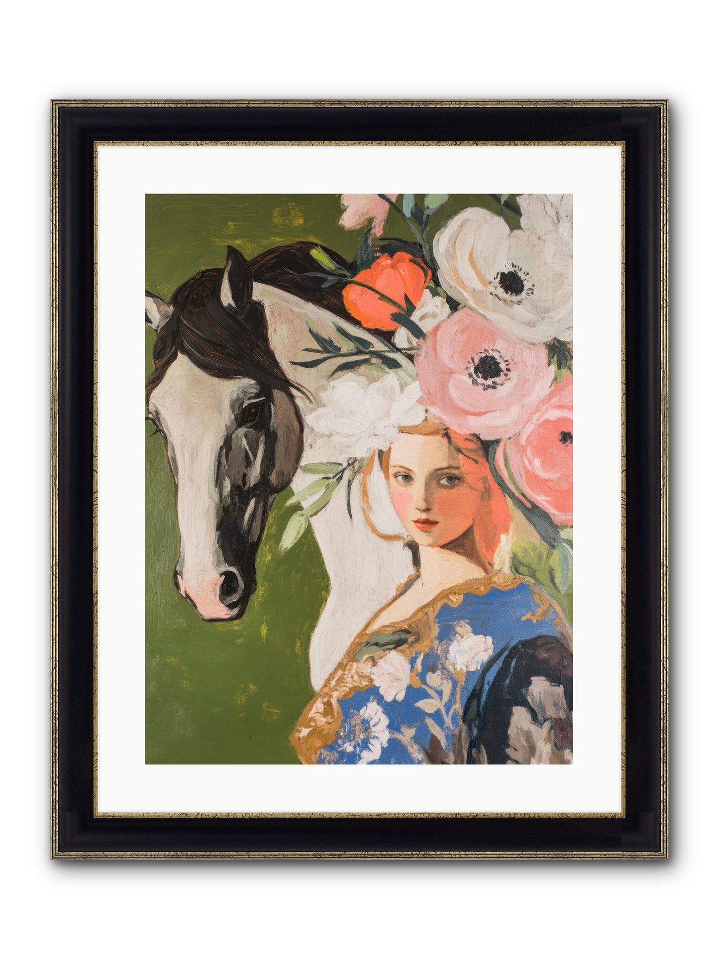 Desert Glass Framed Print - Black & Gold 18x24