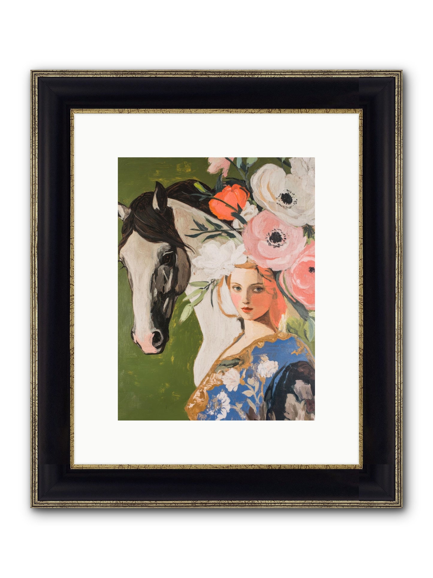 Desert Glass Framed Print - Black & Gold 9x12