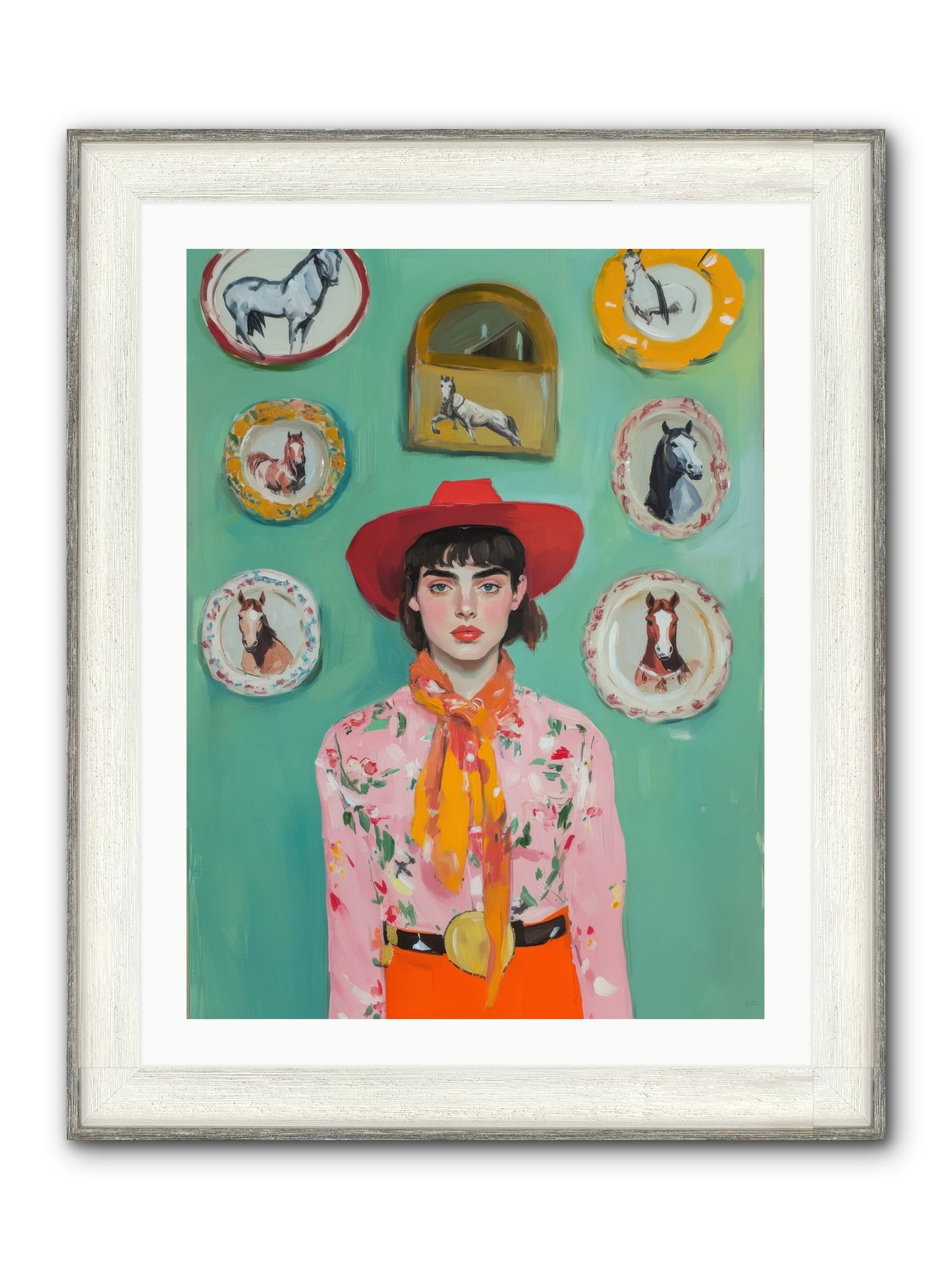 Desert Monarch Framed Print - Driftwood White 24x32