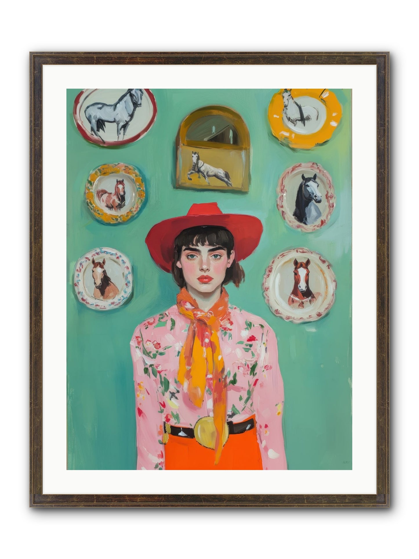 Desert Monarch Framed Print - Slimwoods Black/Gold 24x32
