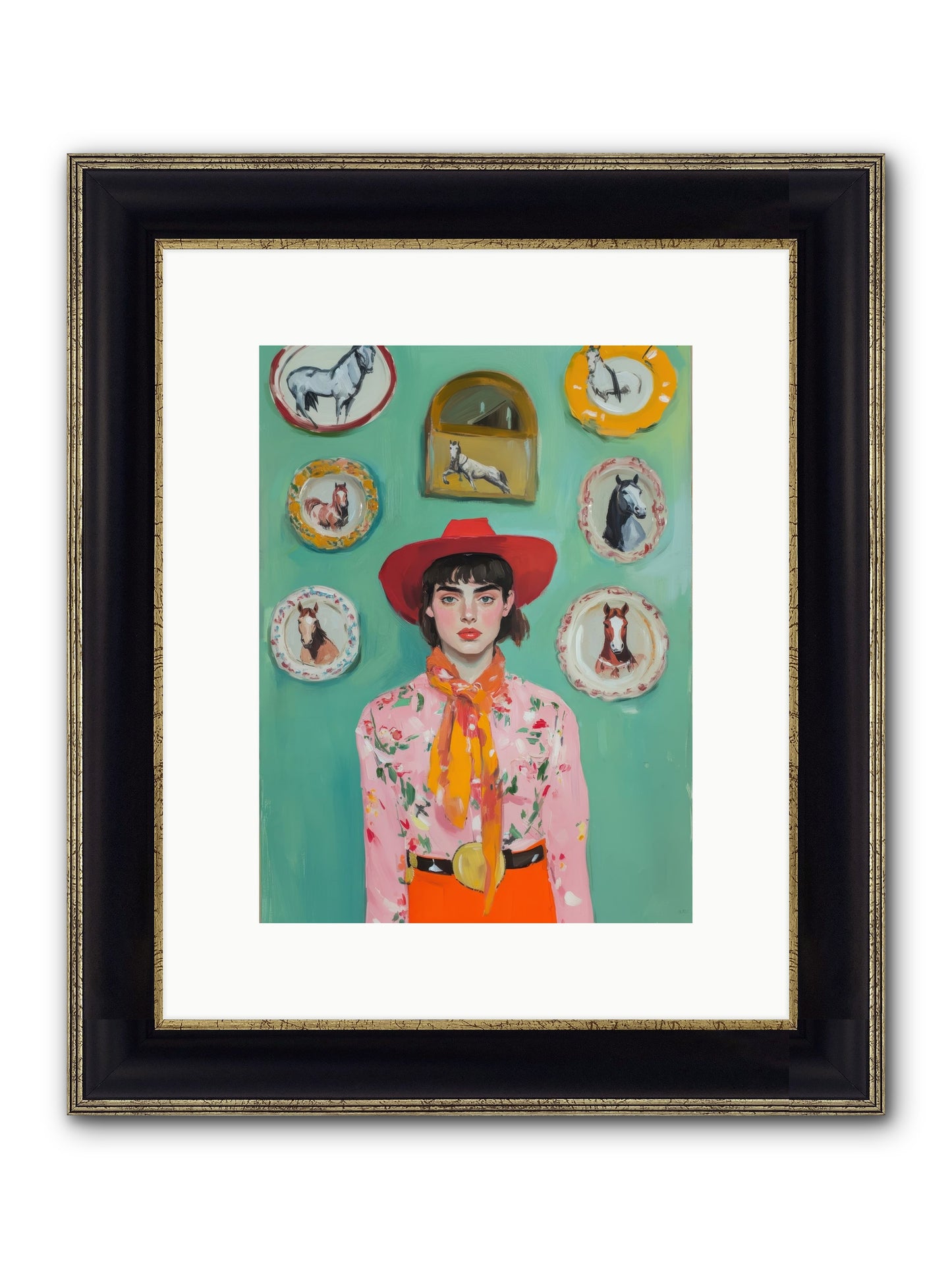 Desert Monarch Framed Print - Black & Gold 9x12