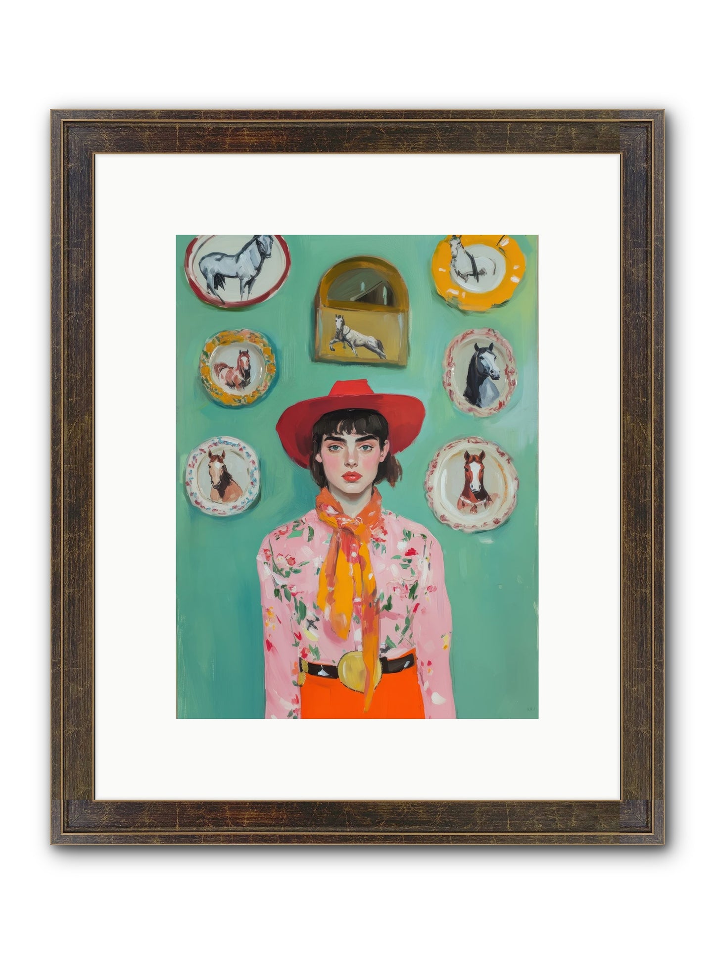 Desert Monarch Framed Print - Slimwoods Black/Gold 9x12
