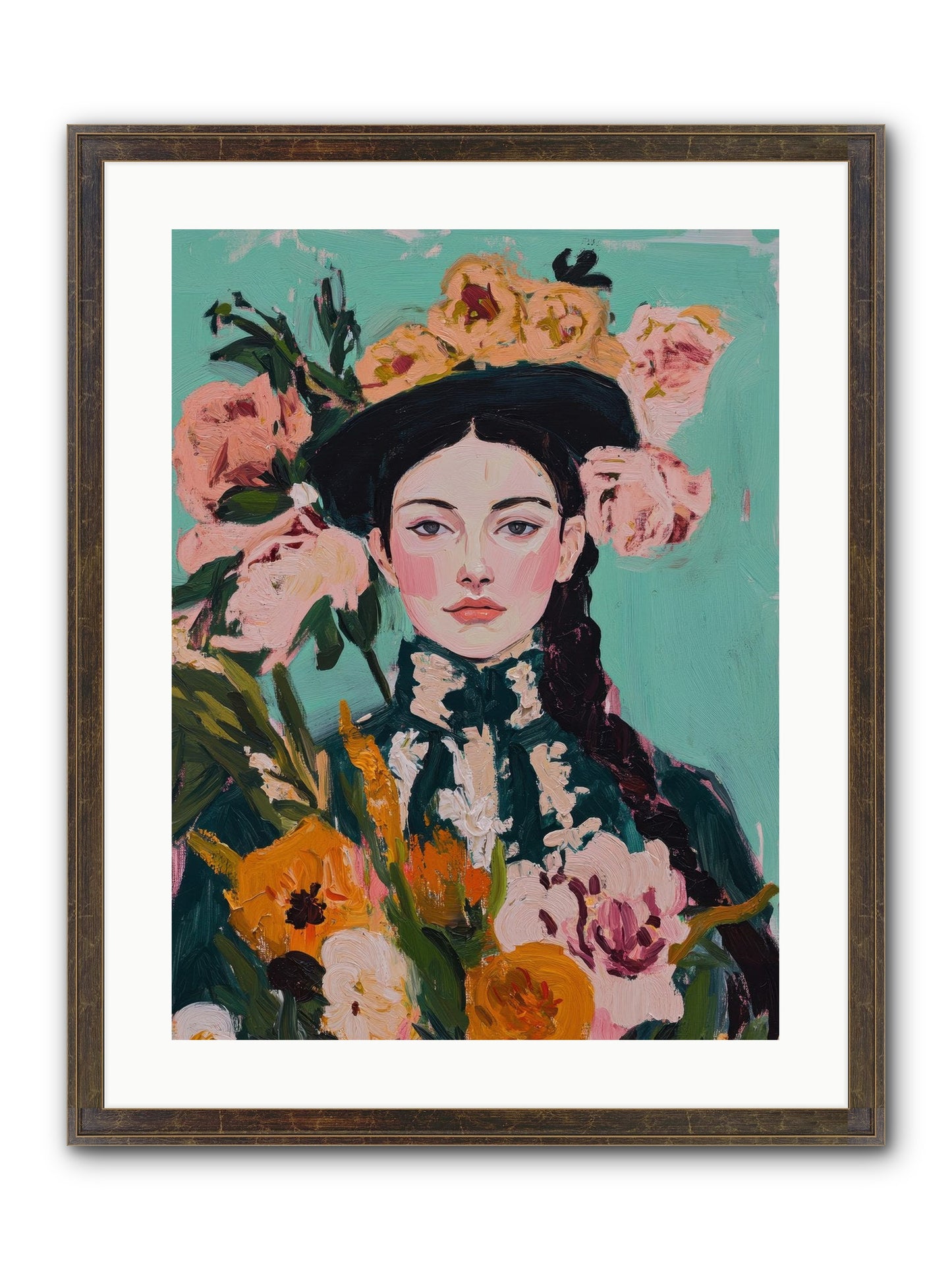 Desert Pearl Framed Print - Slimwoods Black/Gold 18x24