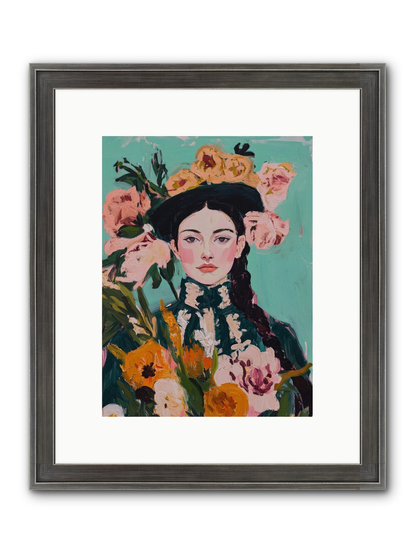 Desert Pearl Framed Print - Slimwoods Black/Silver 9x12