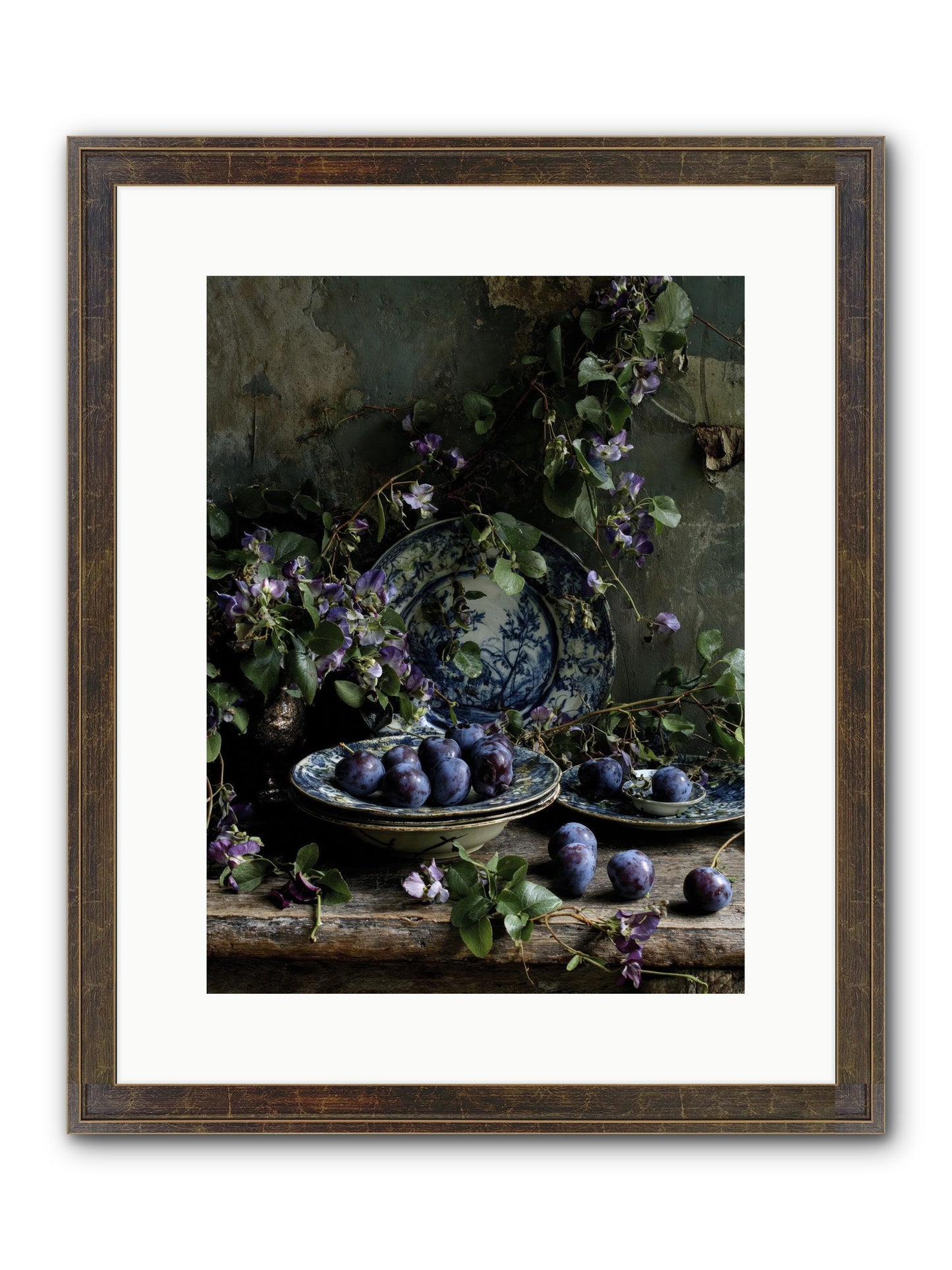 Dessert First Framed Print - Slimwoods Black/Gold 12x16