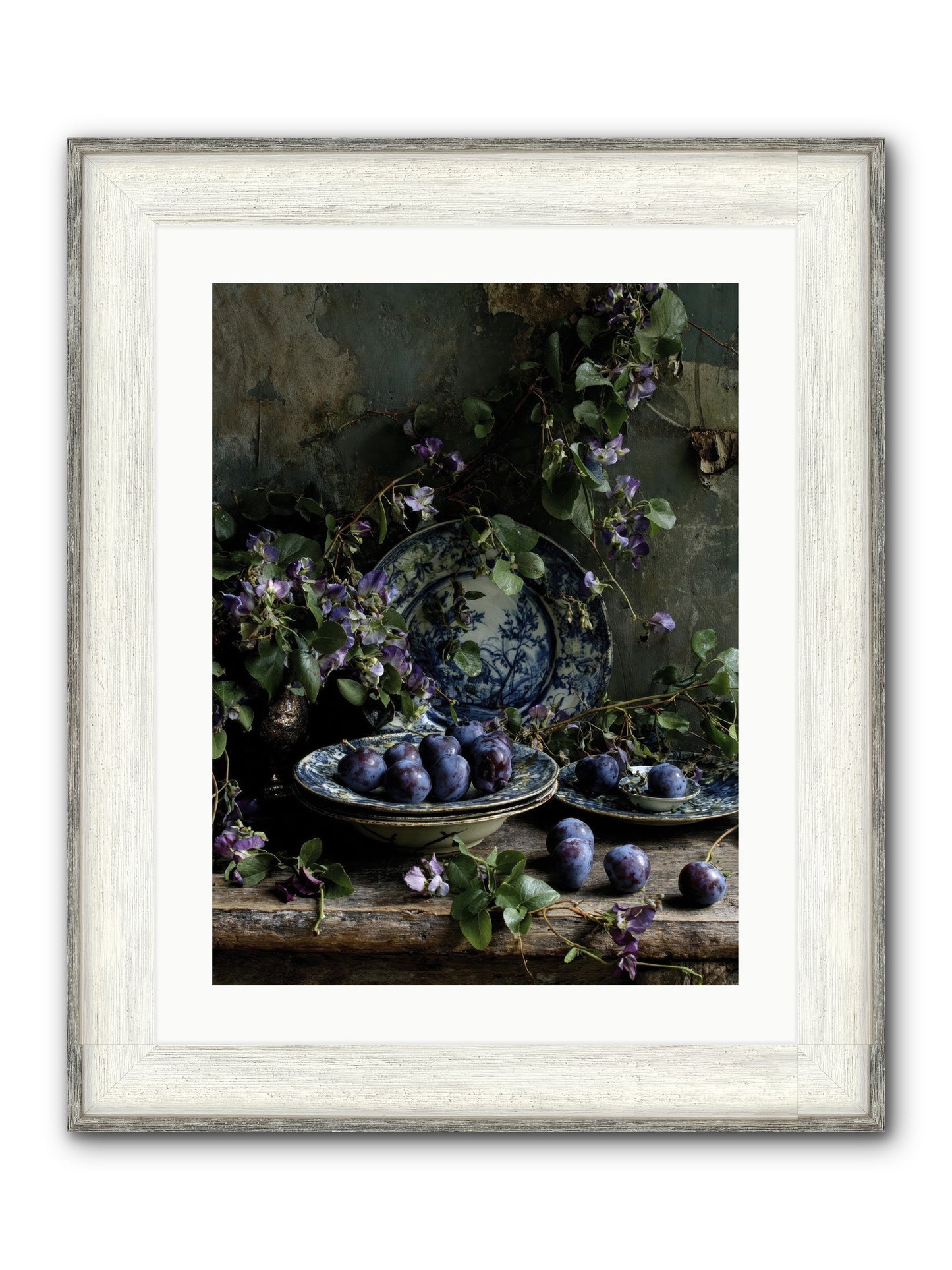 Dessert First Framed Print - Driftwood White 18x24