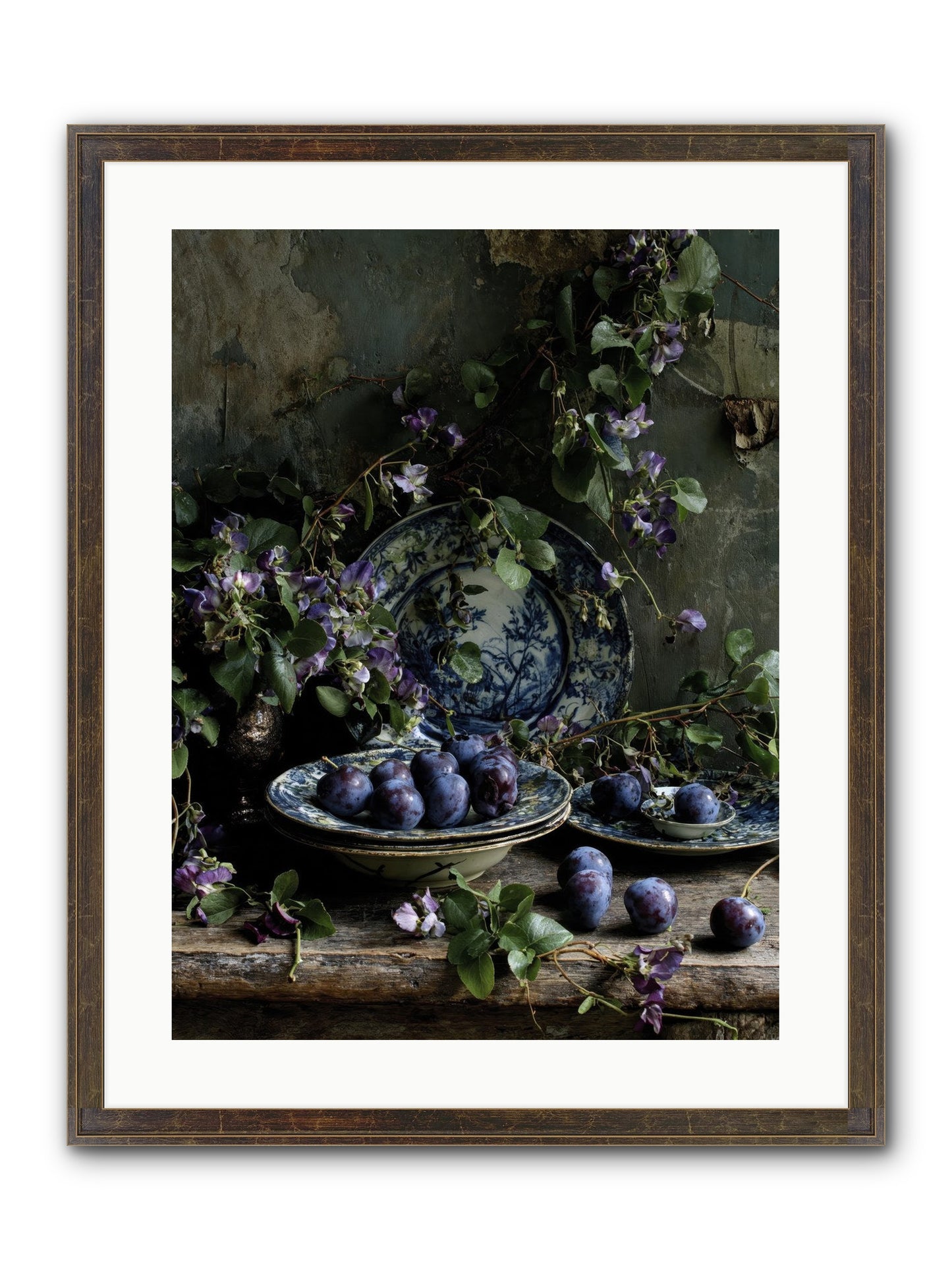 Dessert First Framed Print - Slimwoods Black/Gold 18x24