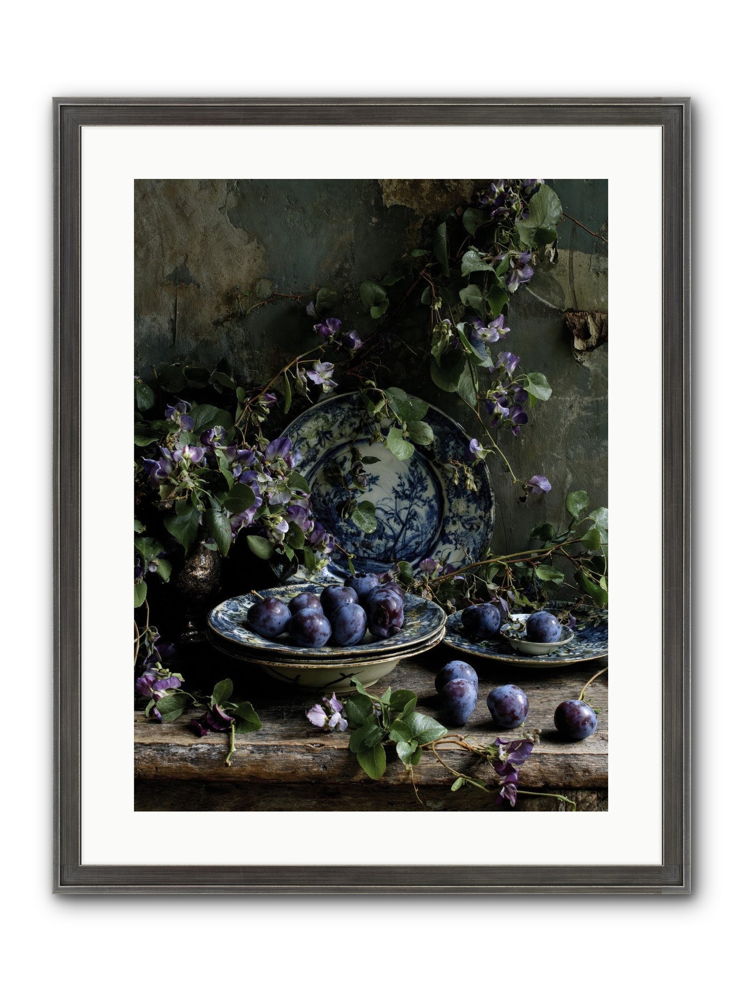 Dessert First Framed Print - Slimwoods Black/Silver 18x24