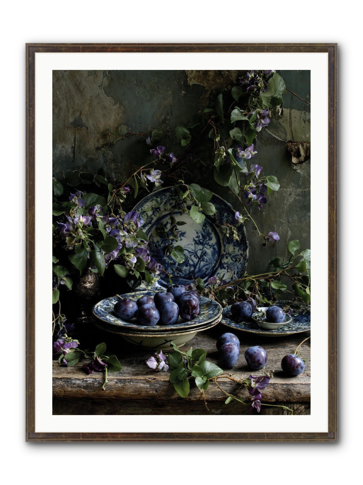 Dessert First Framed Print - Slimwoods Black/Gold 30x40