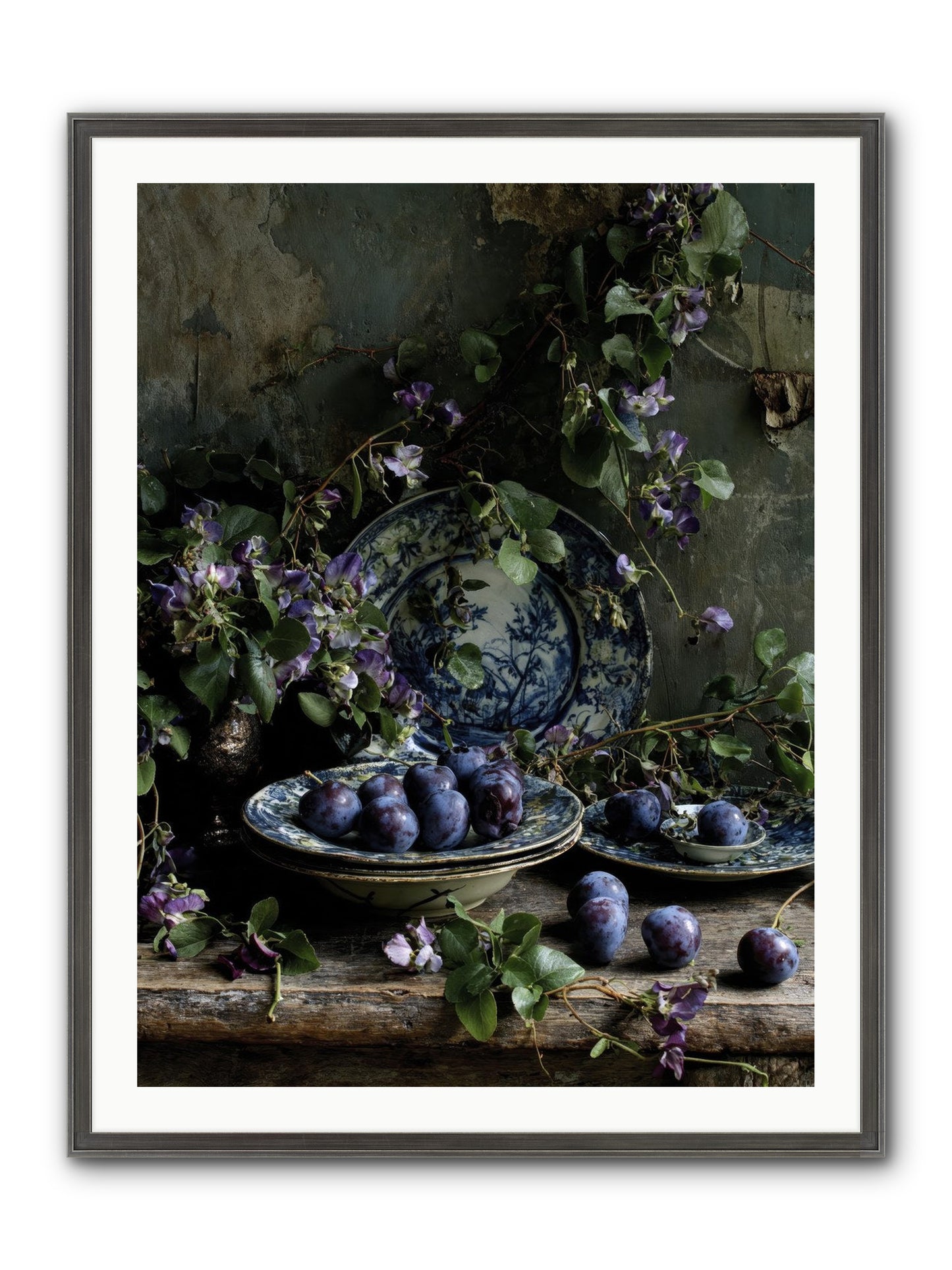 Dessert First Framed Print - Slimwoods Black/Silver 30x40