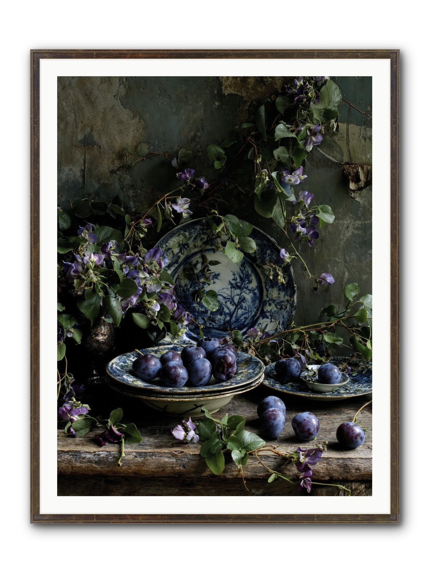 Dessert First Framed Print - Slimwoods Black/Gold 36x48