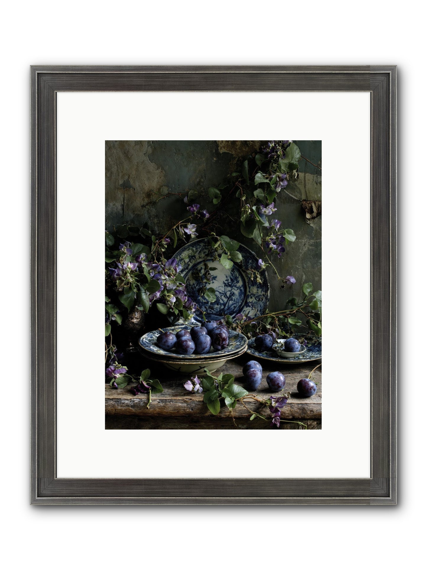 Dessert First Framed Print - Slimwoods Black/Silver 9x12