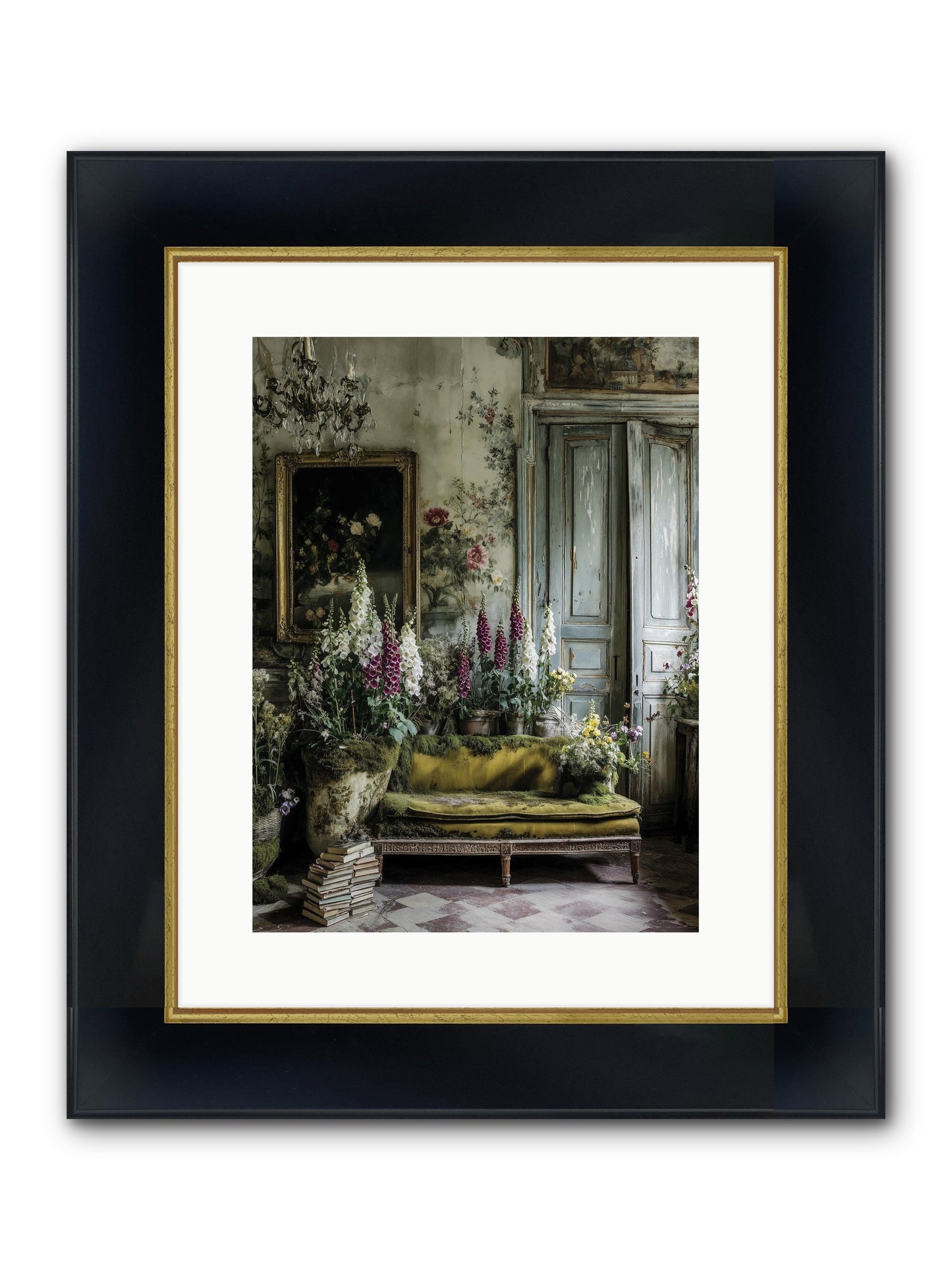 Destined To Find Framed Print - Wide Black w/Gold 12x16