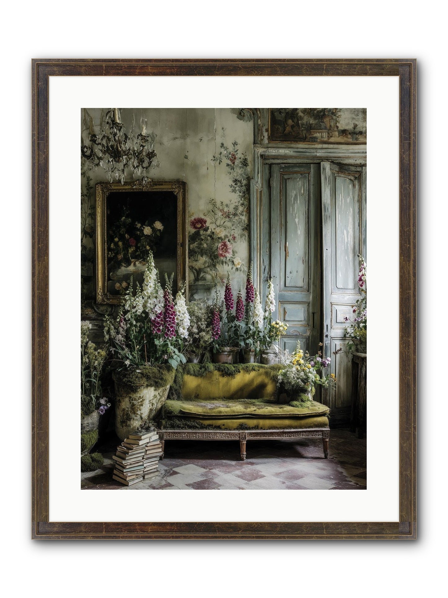 Destined To Find Framed Print - Slimwoods Black/Gold 18x24