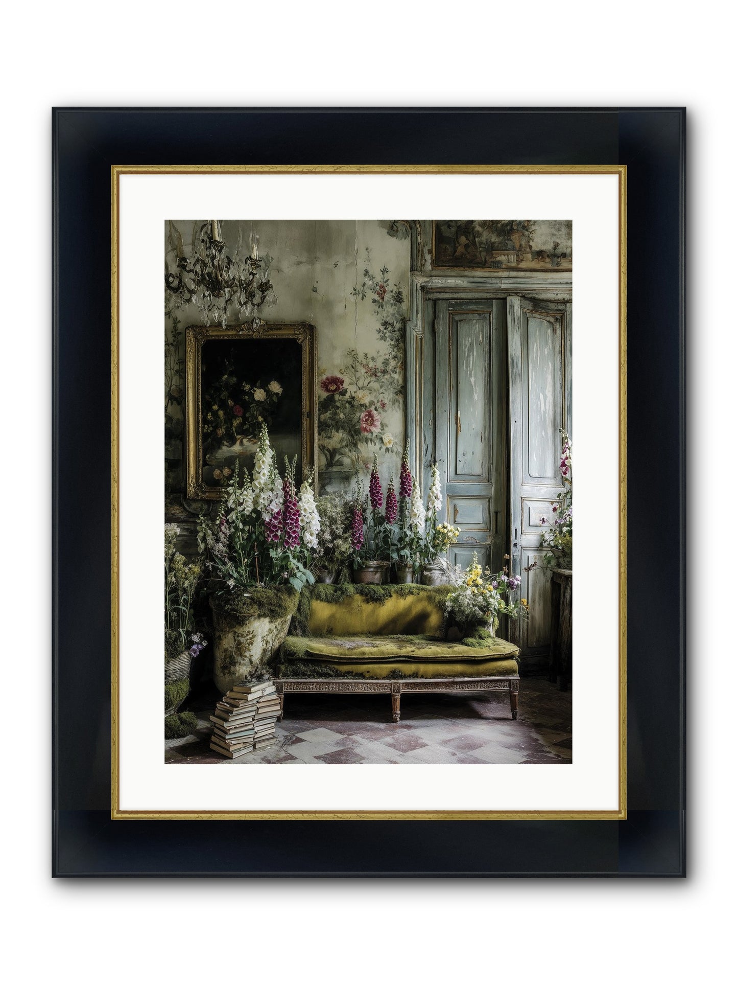 Destined To Find Framed Print - Wide Black w/Gold 18x24