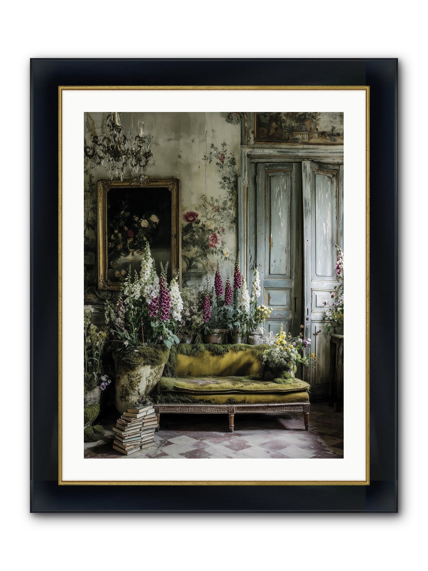 Destined To Find Framed Print - Wide Black w/Gold 24x32